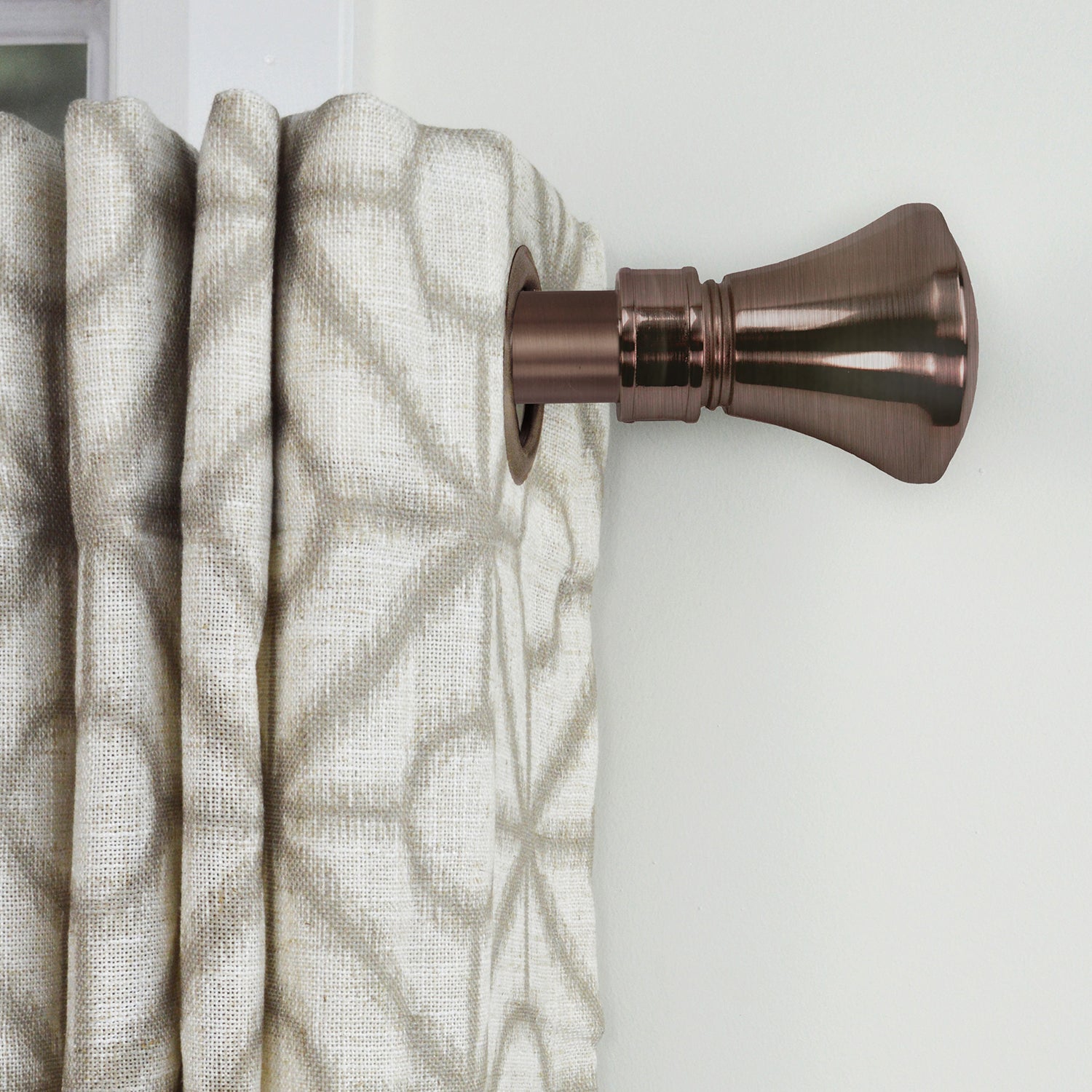 Versailles - Lexington Flare Curtain Rod Set, Adjustable Length from 28" to 48", Bronze