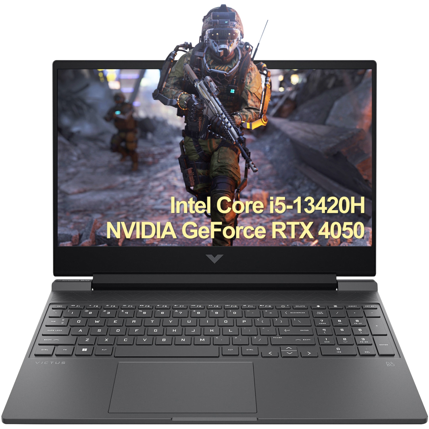 HP Victus 15.6 inch FHD 144Hz IPS Gaming Laptop, Intel Core i5-13420H, NVIDIA GeForce RTX 4050 - 16GB RAM, 512GB SSD, Mica Silver, Wi-Fi 6 (and Bluetooth 5.3, Windows 11 Home