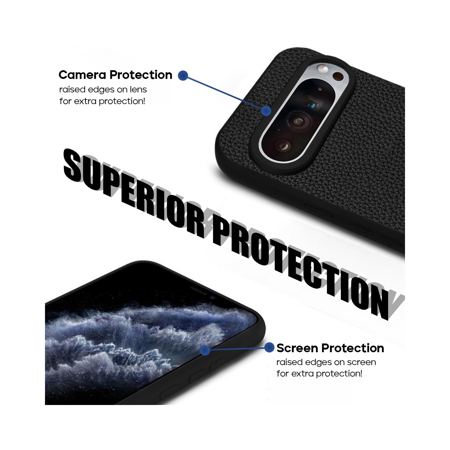 Étui en cuir végétalien d'Adreama pour Pixel 9 Pro XL de Google