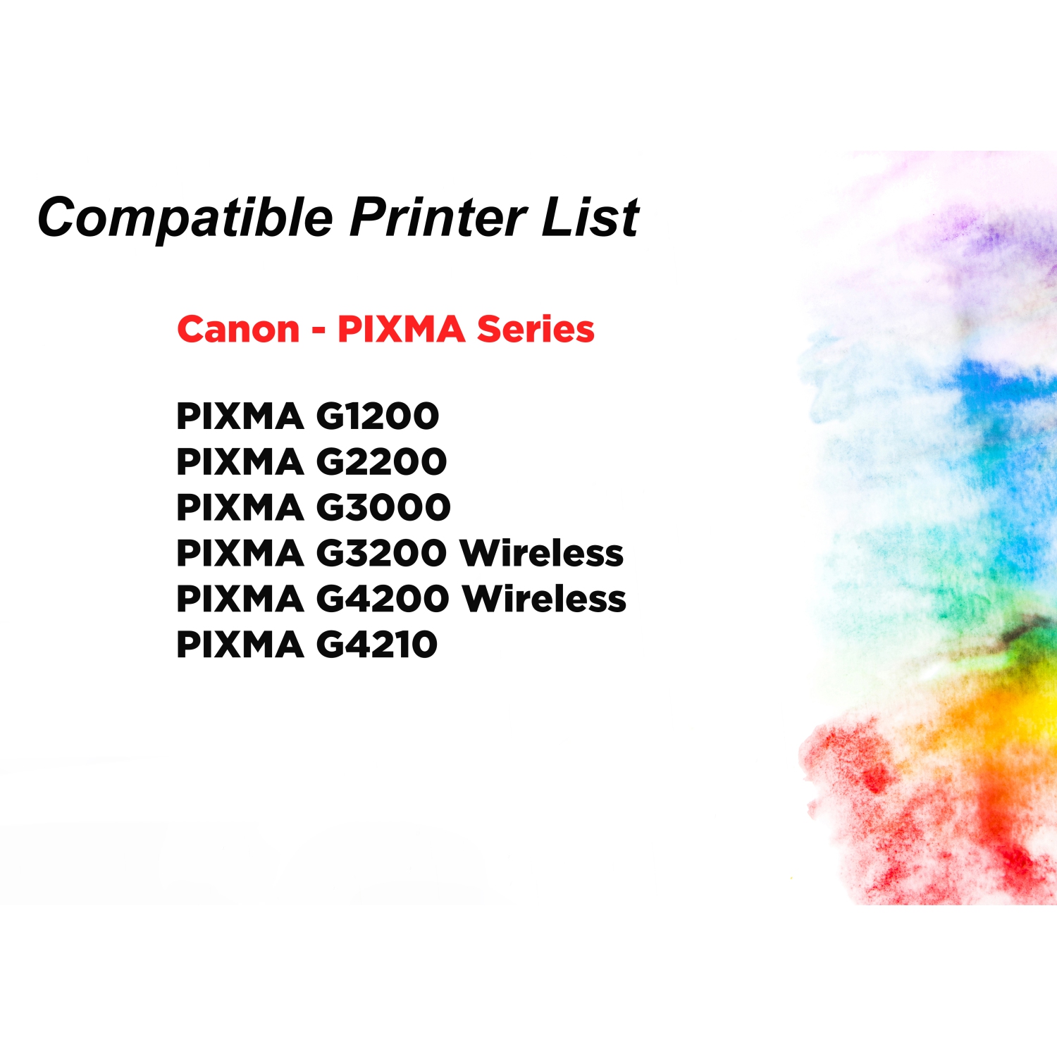 [High Yield] 5PK Compatible Ink Refill Bottle Replacement for Canon GI290 GI-290 GI 290 Ink - Canon PIXMA G1200 G2200 G3000 G3200 G4200 G4210