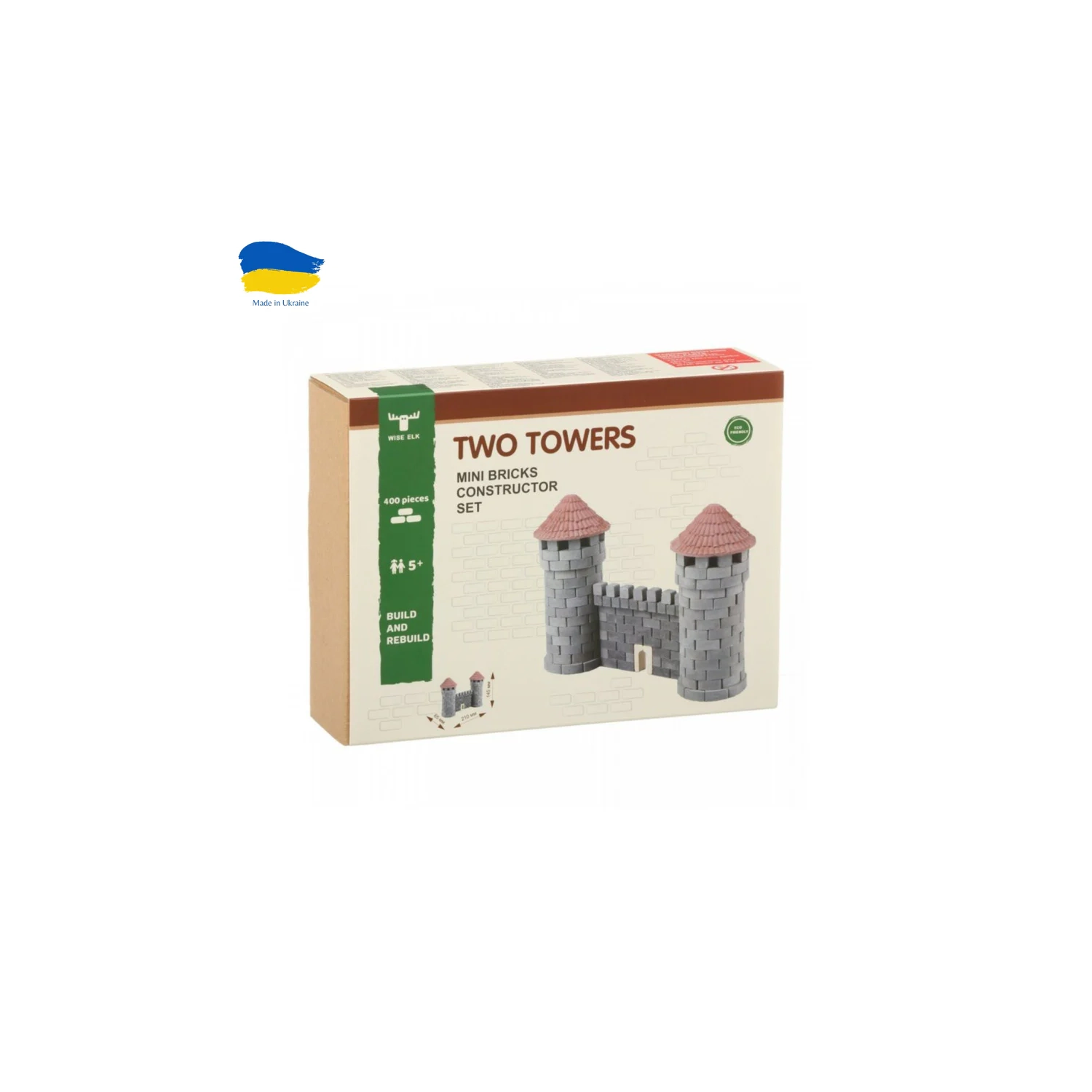 Wise Elk - Mini Bricks Constructor Set, Two Towers - 400 Pieces