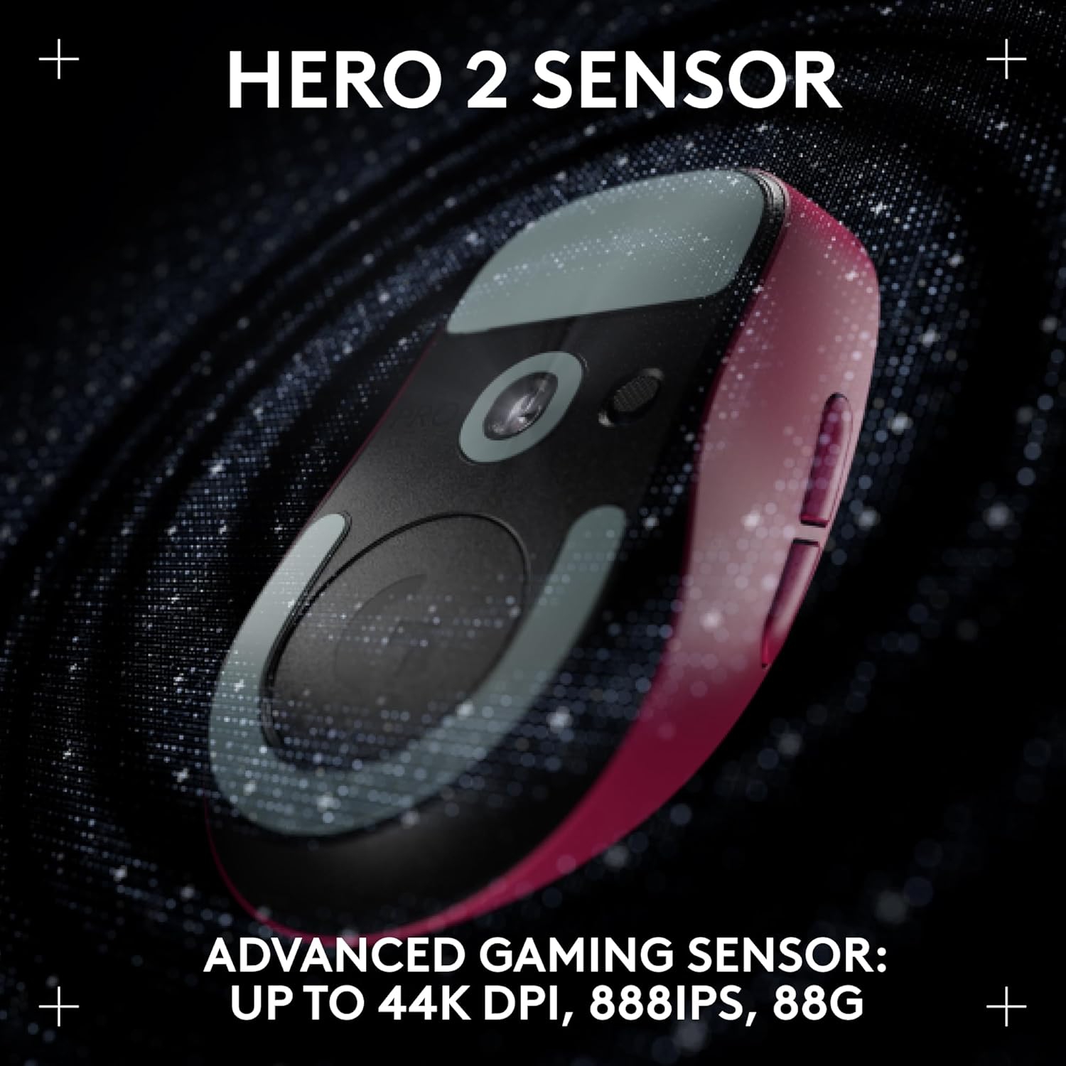 Souris sans fil de qualité professionnelle G PRO X Superlight 2 44000&nbsp;ppp 8K Polling HERO 2 Sensor 60&nbsp;g de Logitech - Magenta