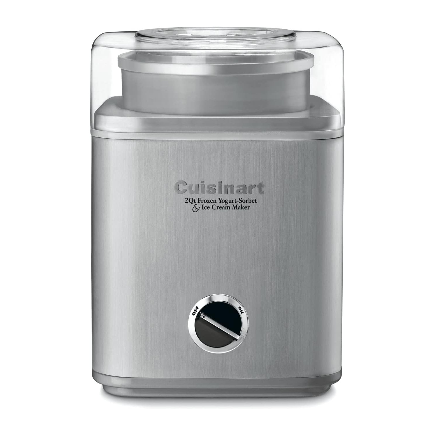 2-Quart Automatic Ice Cream Maker for Frozen Yogurt, Sorbet, and Ice Cream, Model ICE-30BC, designed for pure indulgence and ease of use in creating delicious frozen treats.