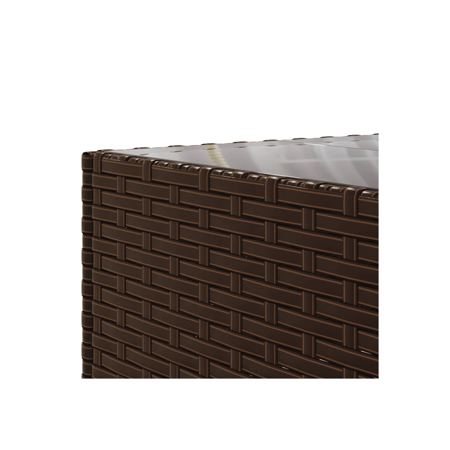 Ensemble de 11 pièces avec canapé de jardin et coussins en rotin de polyester brun VidaXL