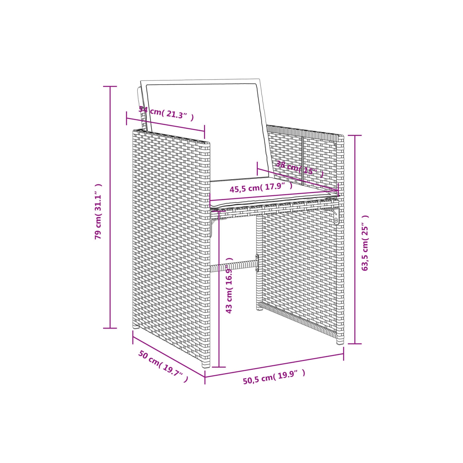 Ensemble de salle à manger de jardin vidaXL 13 pièces avec coussins en rotin synthétique gris