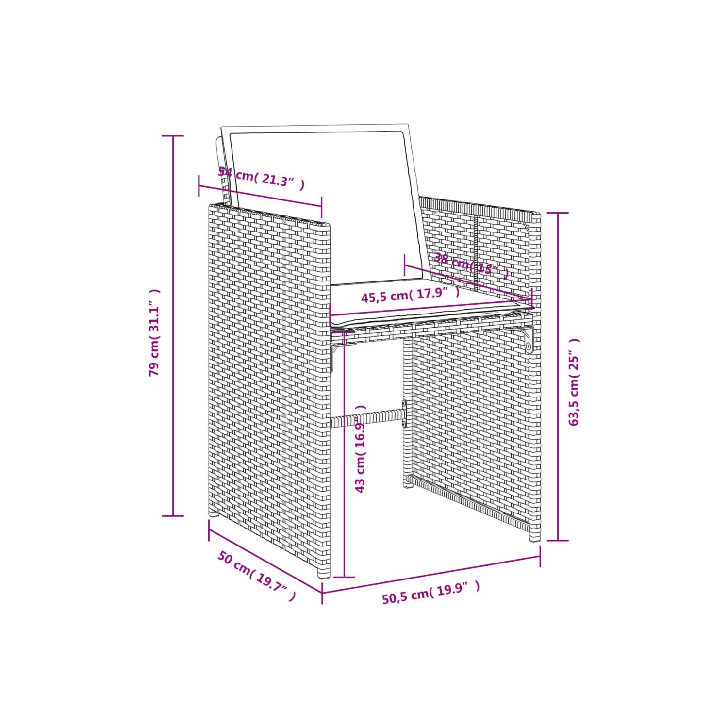 vidaXL 9 Piece Garden Dining Set with Cushions Black Poly Rattan