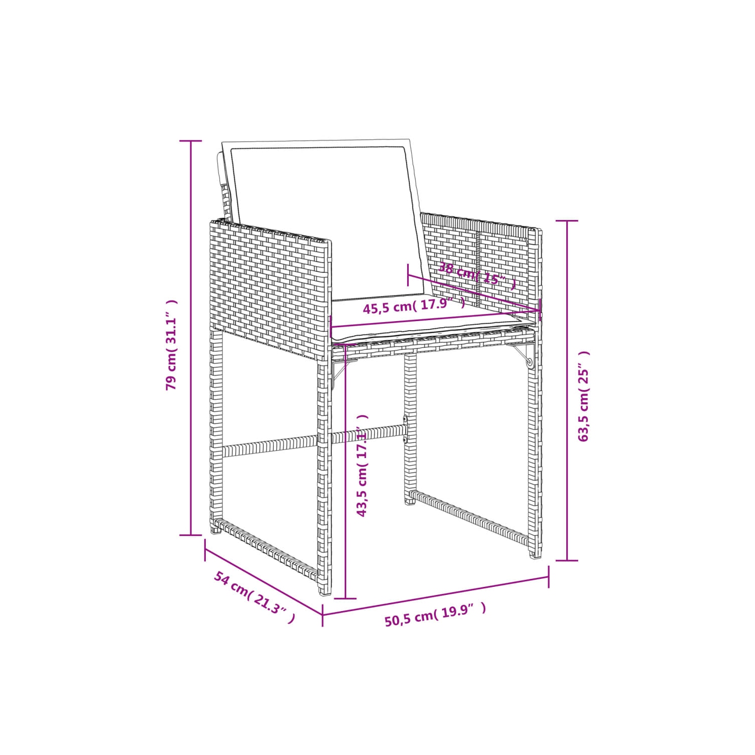 vidaXL 7 Piece Garden Dining Set with Cushions Beige Poly Rattan