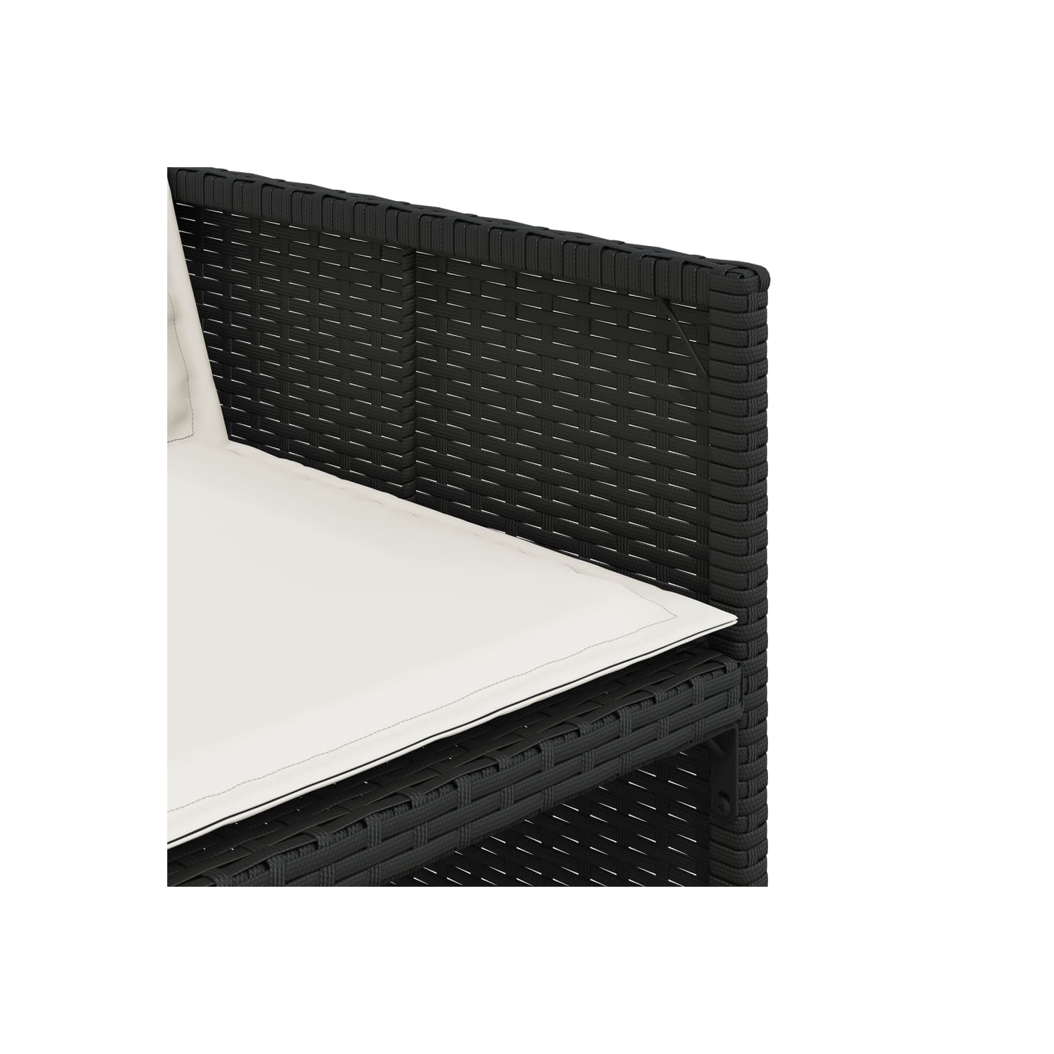 Ensemble de salle à manger 15 pièces vidaXL avec coussins en poly rotin noir