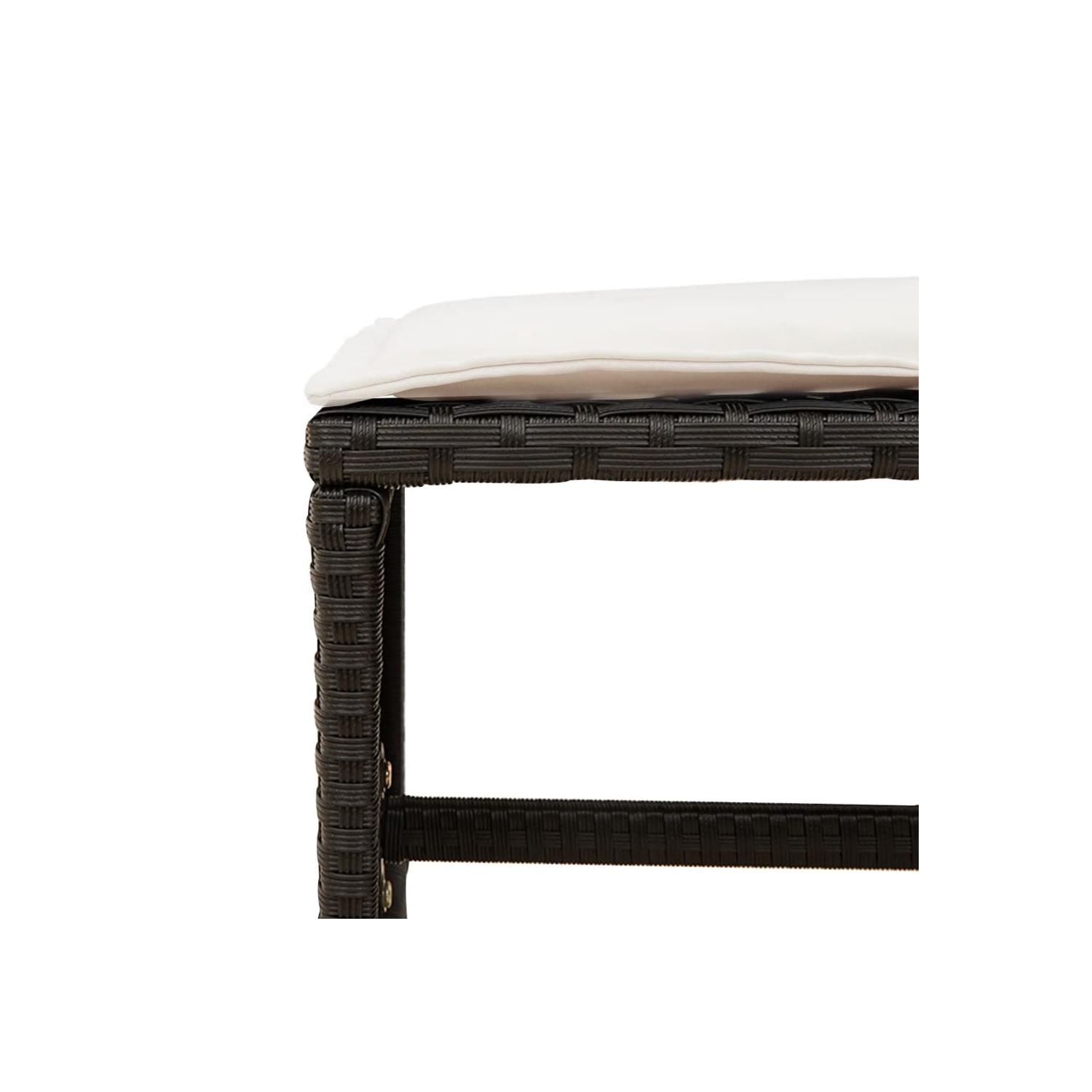 Ensemble de salle à manger 15 pièces vidaXL avec coussins en poly rotin noir