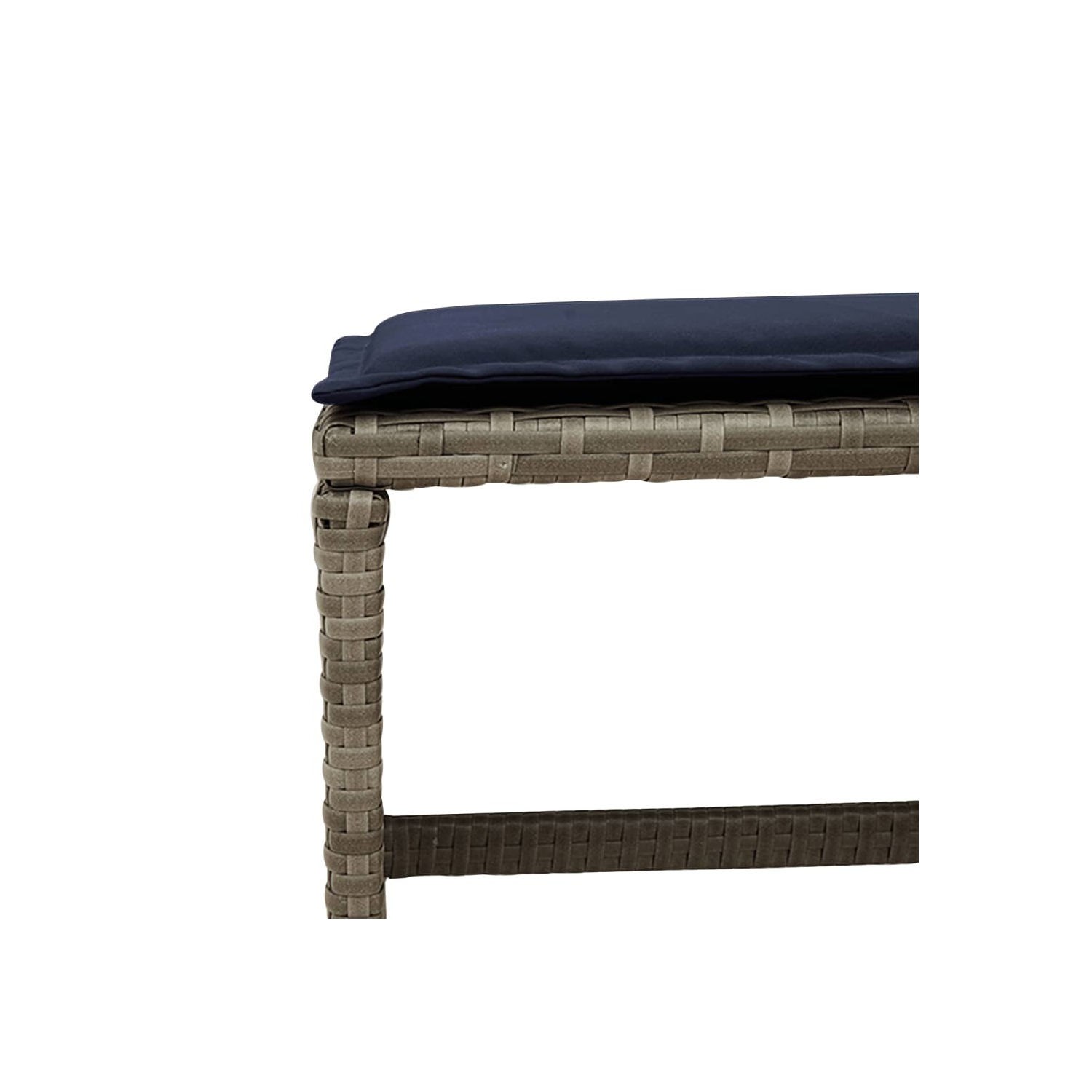 vidaXL 11 Piece Garden Dining Set with Cushions Grey Poly Rattan