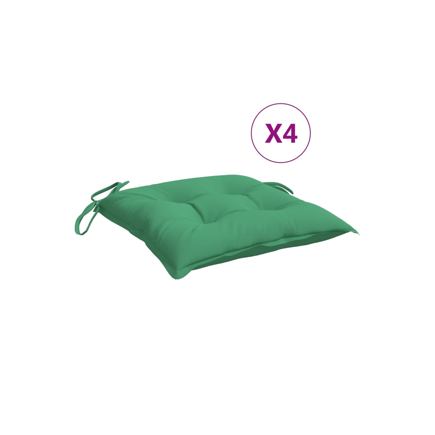 Coussins de chaise vidaXL 4 pièces vertes 40x40Prés tissu Oxford 7&nbsp;cm