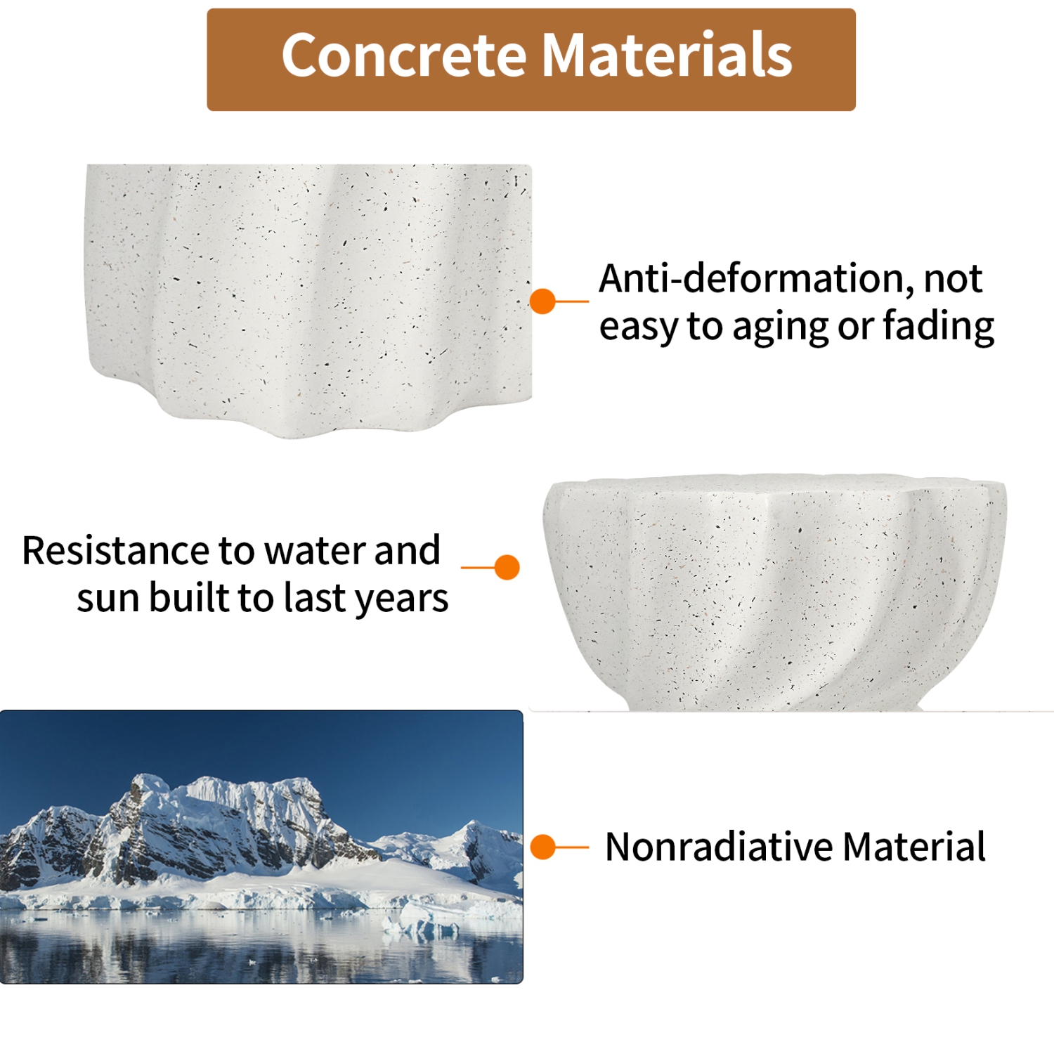 14 Inch Side Table Terrazzo Coffee Table Hourglass Magnesia Stool Stand Garden Furniture Lightweight Concrete End Table Accent Table for Outdoor