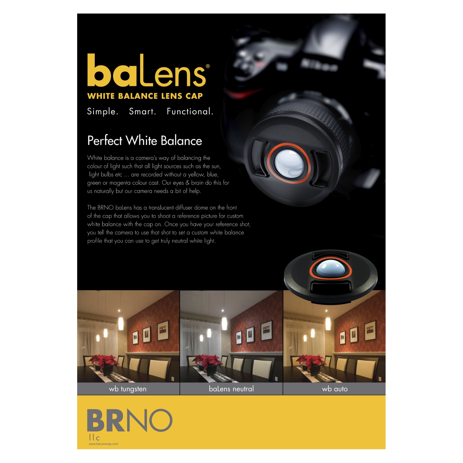 BRNO baLens White Balance Lens Cap 72MM