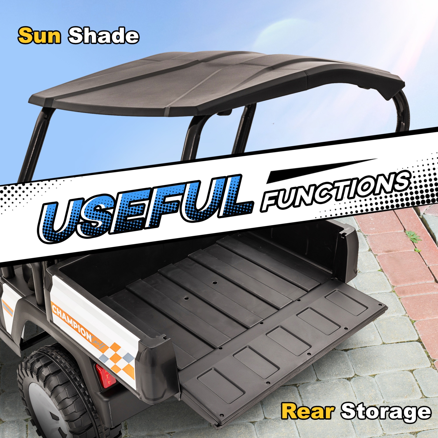 Qaba 2 Seater Electric Car for Kids, 24V Battery Powered Kids Electric Car w/ Remote Control, 4 Wheels Spring Suspension, Soft Start, Storage,