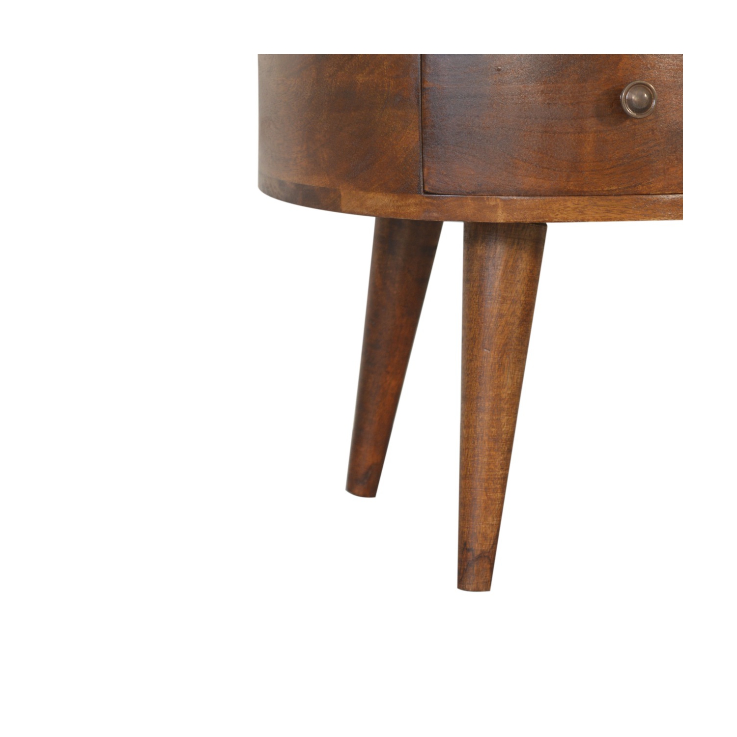 Table basse en bois massif ondulé Artisan Furniture, fini marron