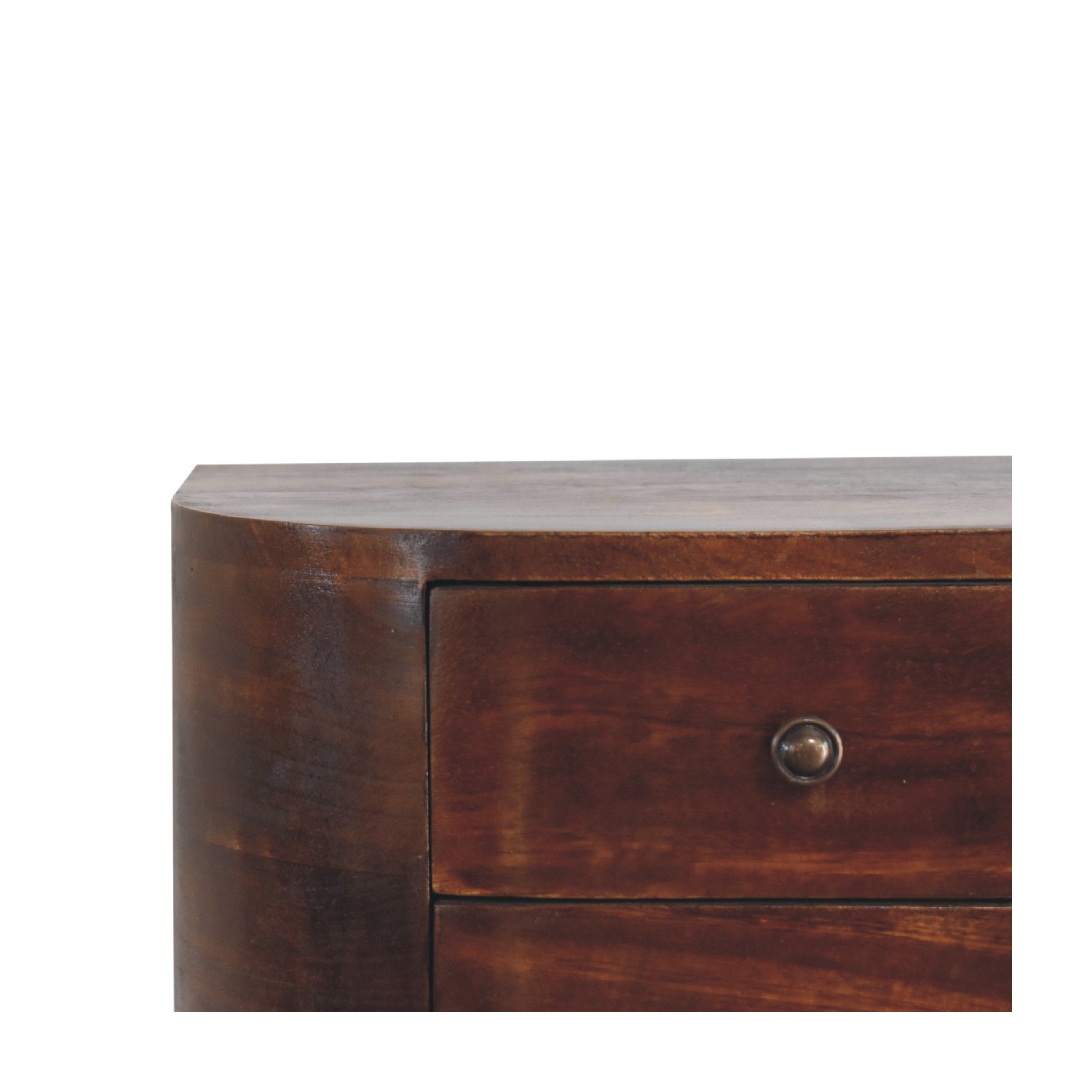 Artisan Furniture Solid Wood Lunar 2 Drawer Floating Nightstand In chestnut finish