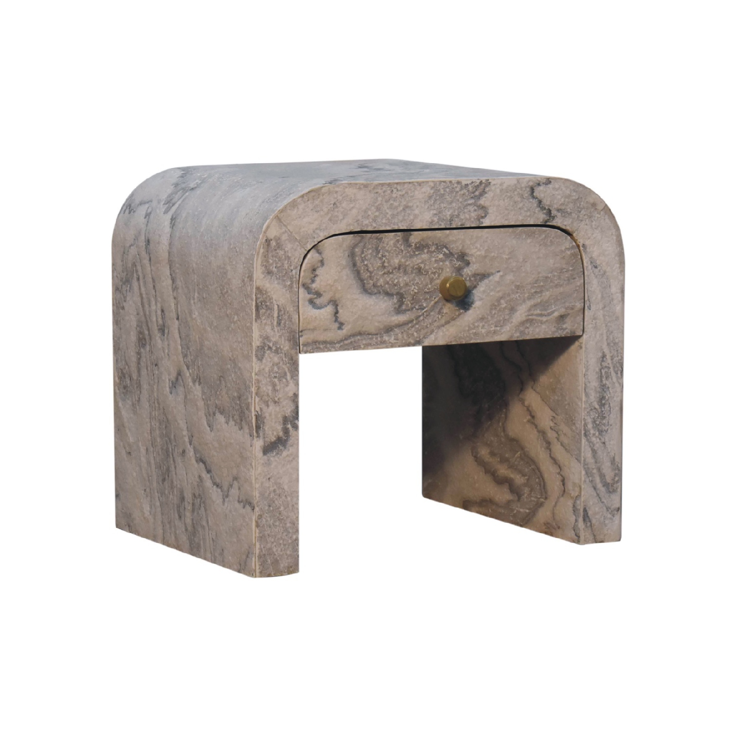 Artisan Furniture Solid Wood Nouveau Nightstand In oak-ish finish
