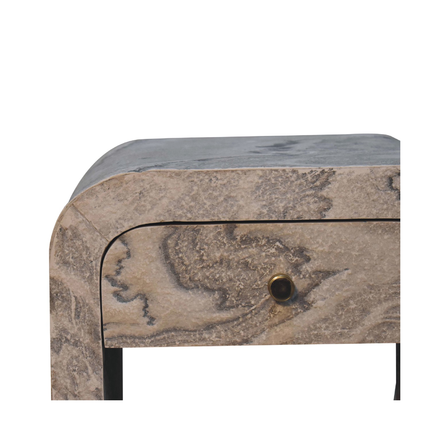 Artisan Furniture Solid Wood Nouveau Nightstand In oak-ish finish