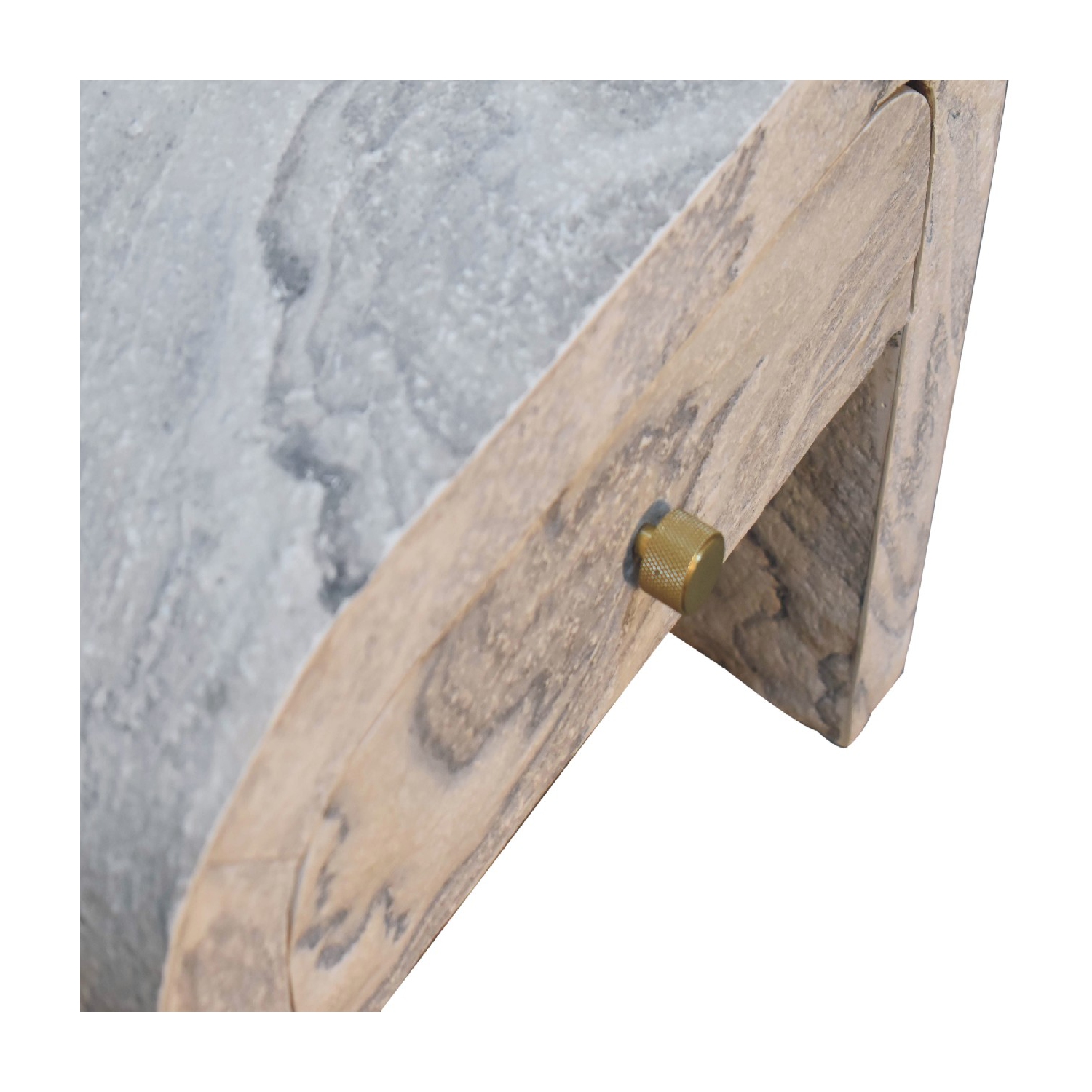 Artisan Furniture Solid Wood Nouveau Nightstand In oak-ish finish