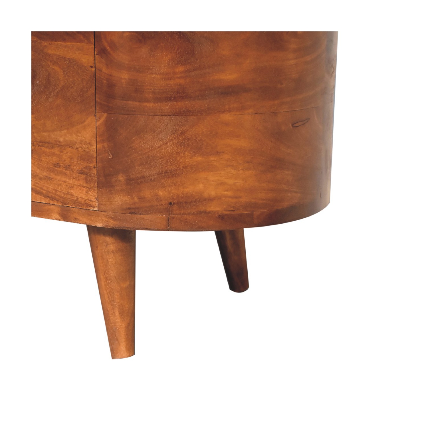 Artisan Furniture Solid Wood Rounded Lid up Blanket Box In Chestnut Finish