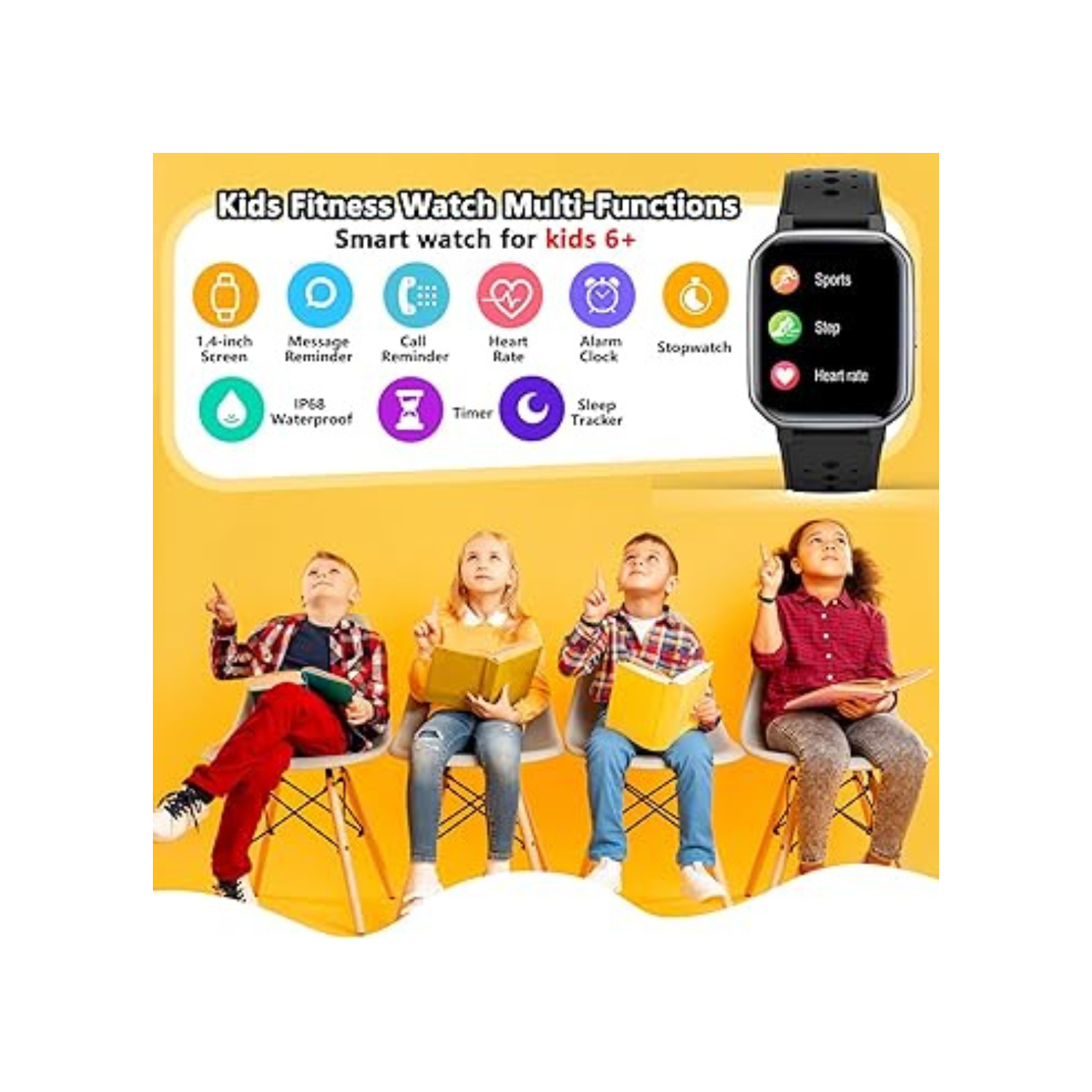 Smart Watch for Kids Teens, Fitness Tracker Boy Girls Watch with 19 Sport Modes, Pedometer, Sleep Monitor, Kids Watch Birthday Gifts Toy Gift for