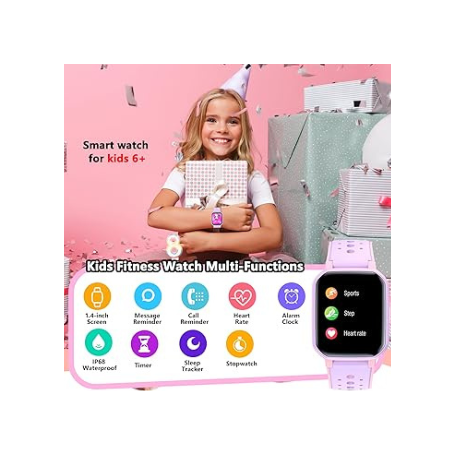 Smart Watch for Kids Teens, Fitness Tracker Boy Girls Watch with 19 Sport Modes, Pedometer, Sleep Monitor, Kids Watch Birthday Gifts Toy Gift for