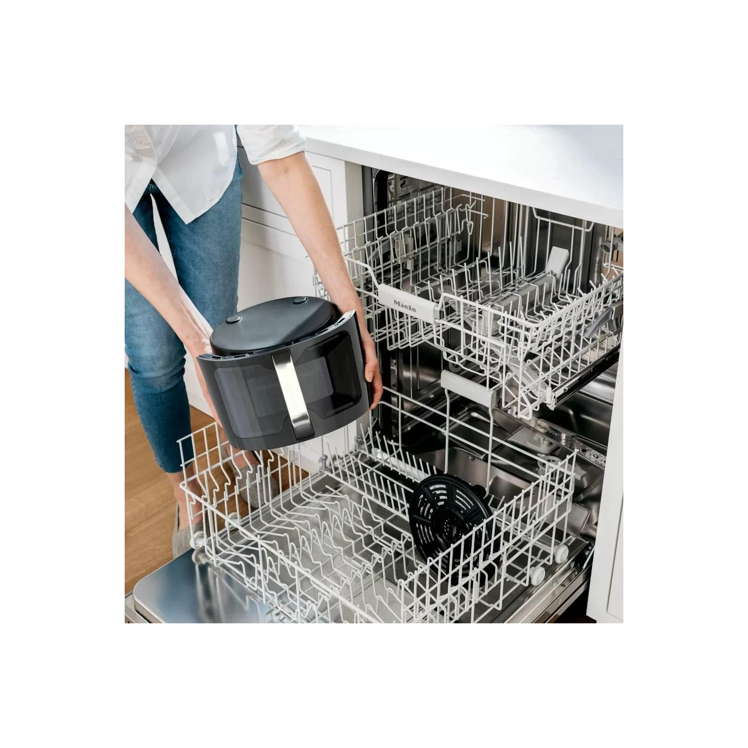 Friteuse à air chaud EzView Max XL AF171 de Ninja qui cuit, rend croustillant, rôtit, grille, cuit, Réchauffage et déshydratation Juste