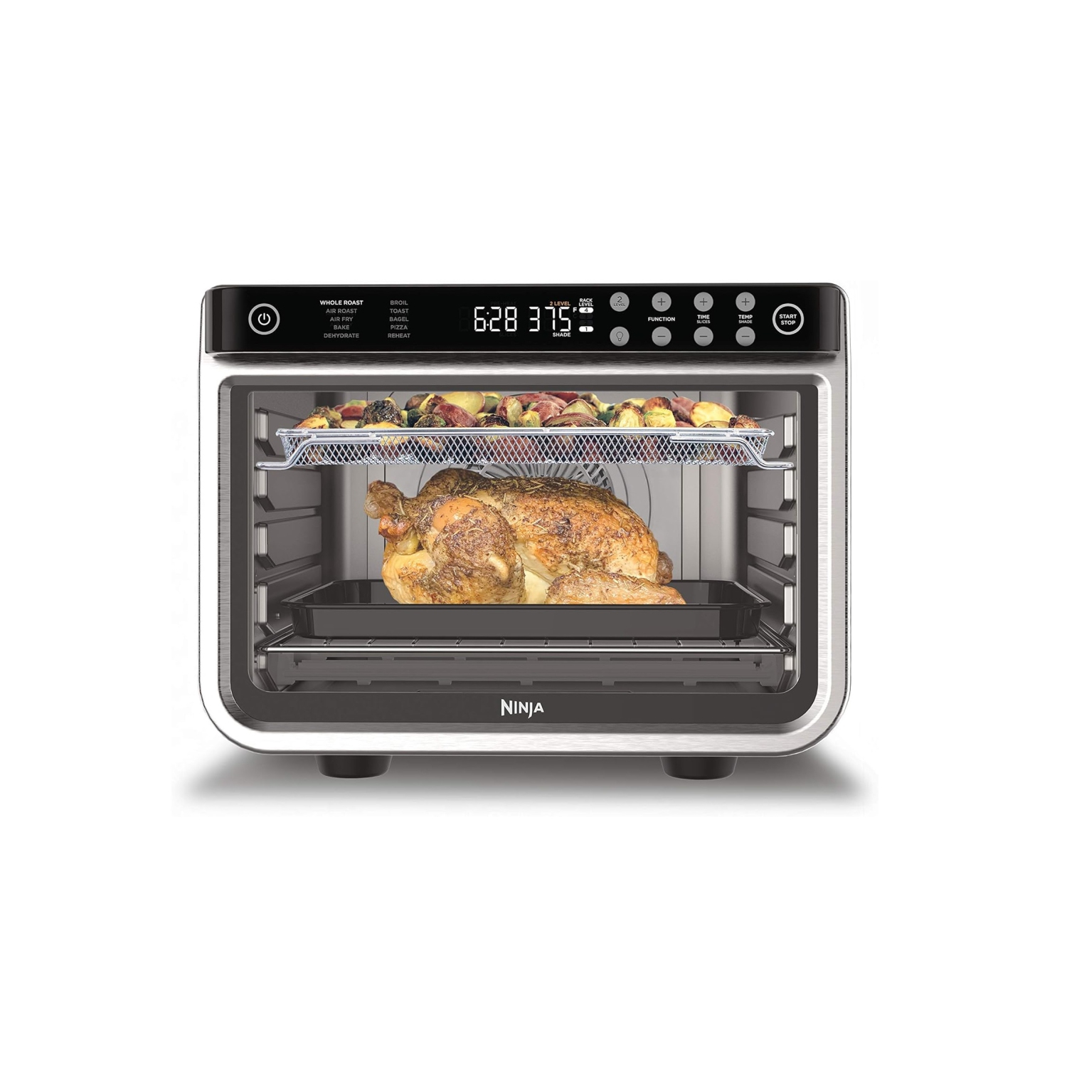 NINJA DT201 Foodi 10-in-1 XL Pro Air Fry Digital Countertop Convection Toaster Oven with Dehydrate and Reheat (Refurbished) Good Condition