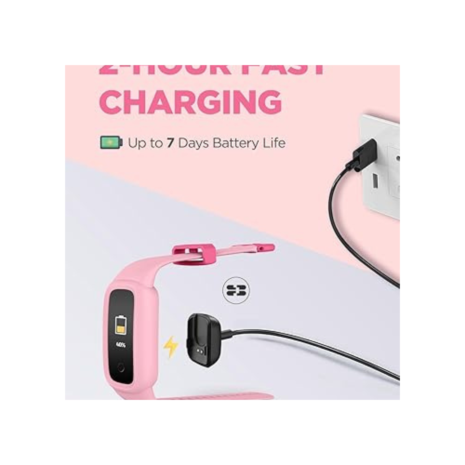 BIGGERFIVE Vigor 2 L Kids Fitness Tracker Watch for Boys Girls Ages 5-15, Activity Tracker, Heart Rate Sleep Monitor, IP68 Waterproof, Pedometer,