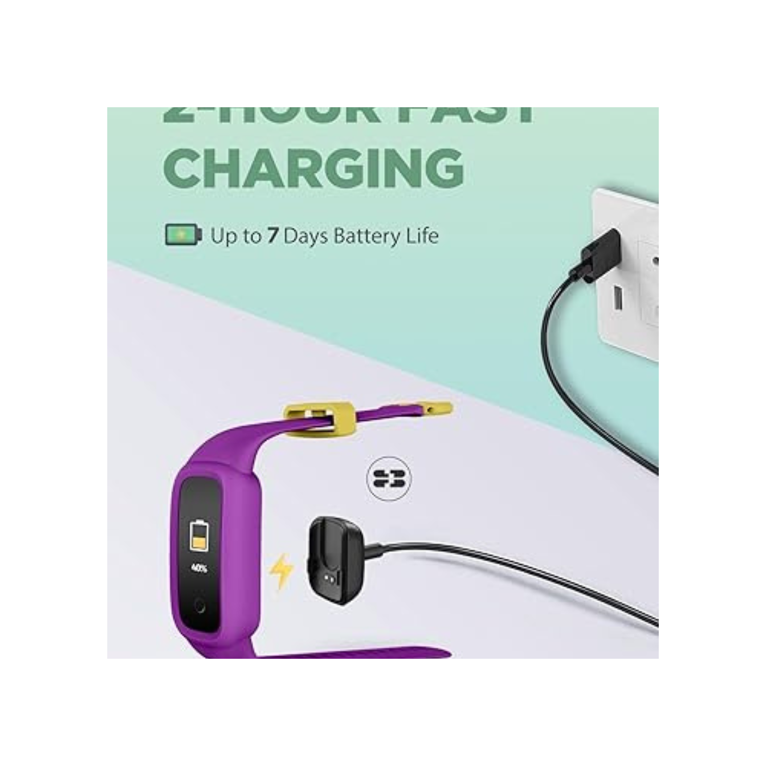 BIGGERFIVE Vigor 2 L Kids Fitness Tracker Watch for Boys Girls Ages 5-15, Activity Tracker, Heart Rate Sleep Monitor, IP68 Waterproof, Pedometer,