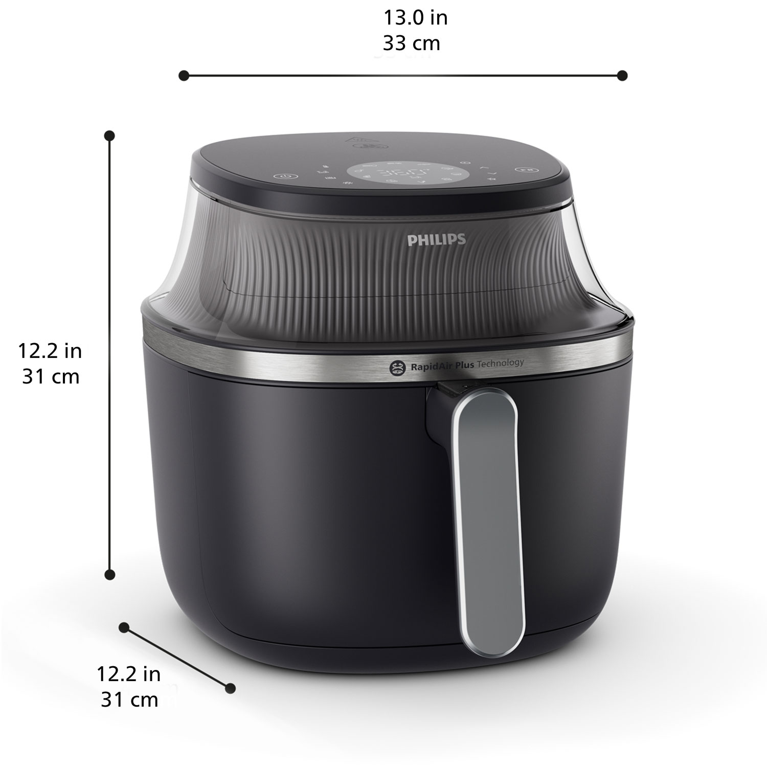 Friteuse à air chaud série 3000 de Philips - 7,2 L/7,6 pte - Noir