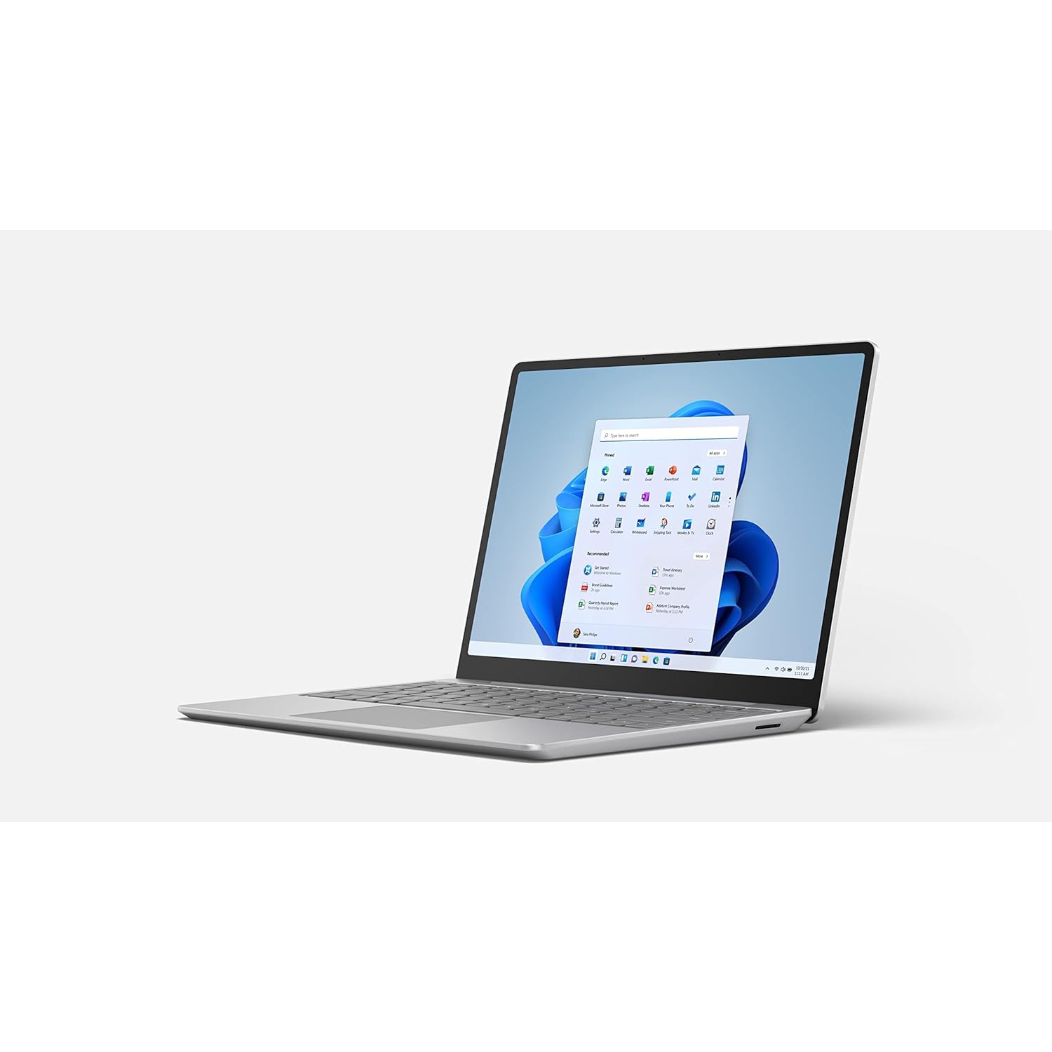 Surface Laptop Go de Microsoft - Écran tactile 12,4&nbsp;po - Mémoire Core i5-8&nbsp;Go Intel - SSD 256&nbsp;Go - Platine - Boîte ouverte