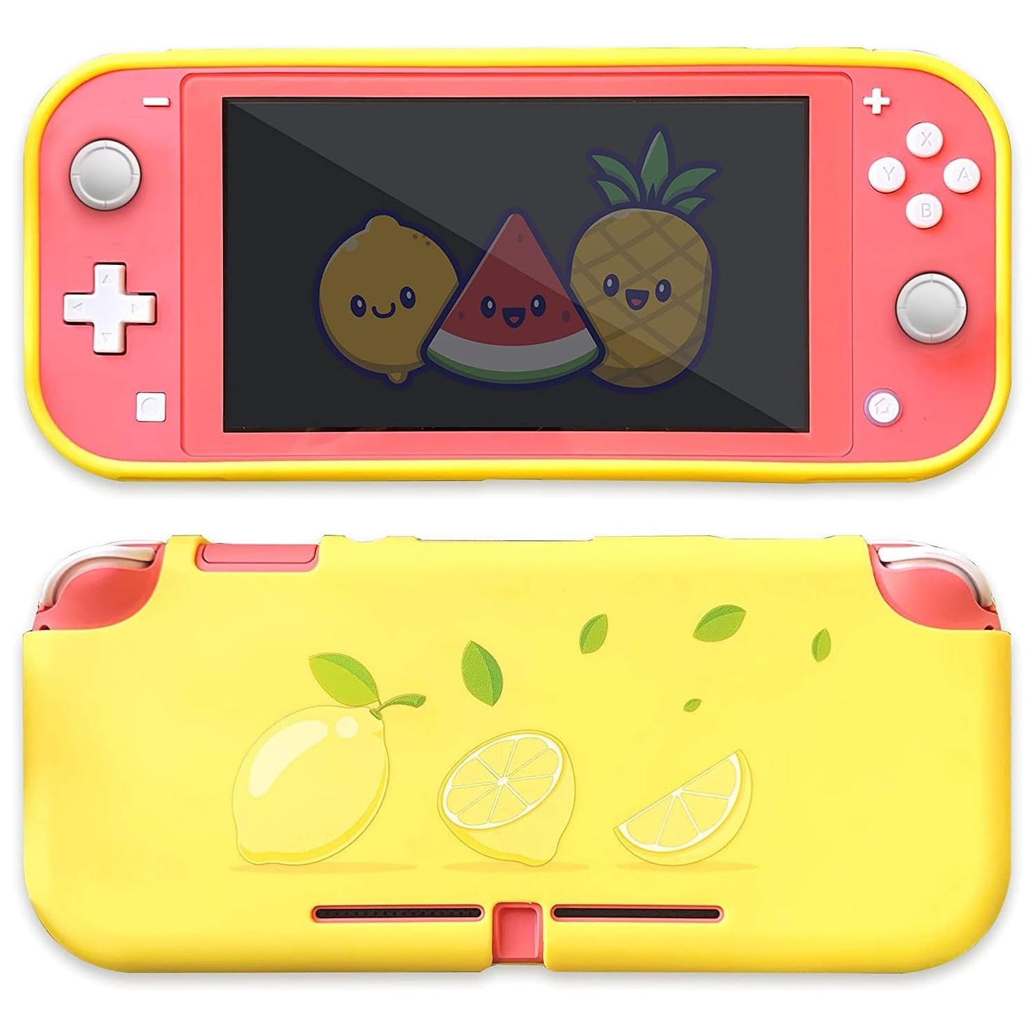 Lemon Switch Cover | Fruit Food Spring Cartoon Pastel Snap Case | Protective Shell Compatible