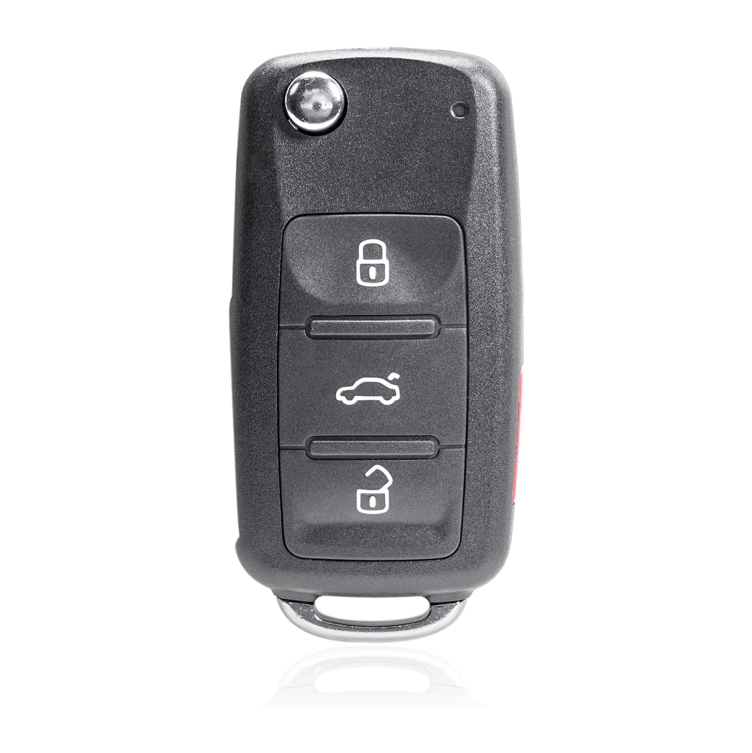 4 Buttons Replacement Replacement Keyless Entry Remote Car Key Fob Black for NBG010180T Volkswagen- Golf GTI