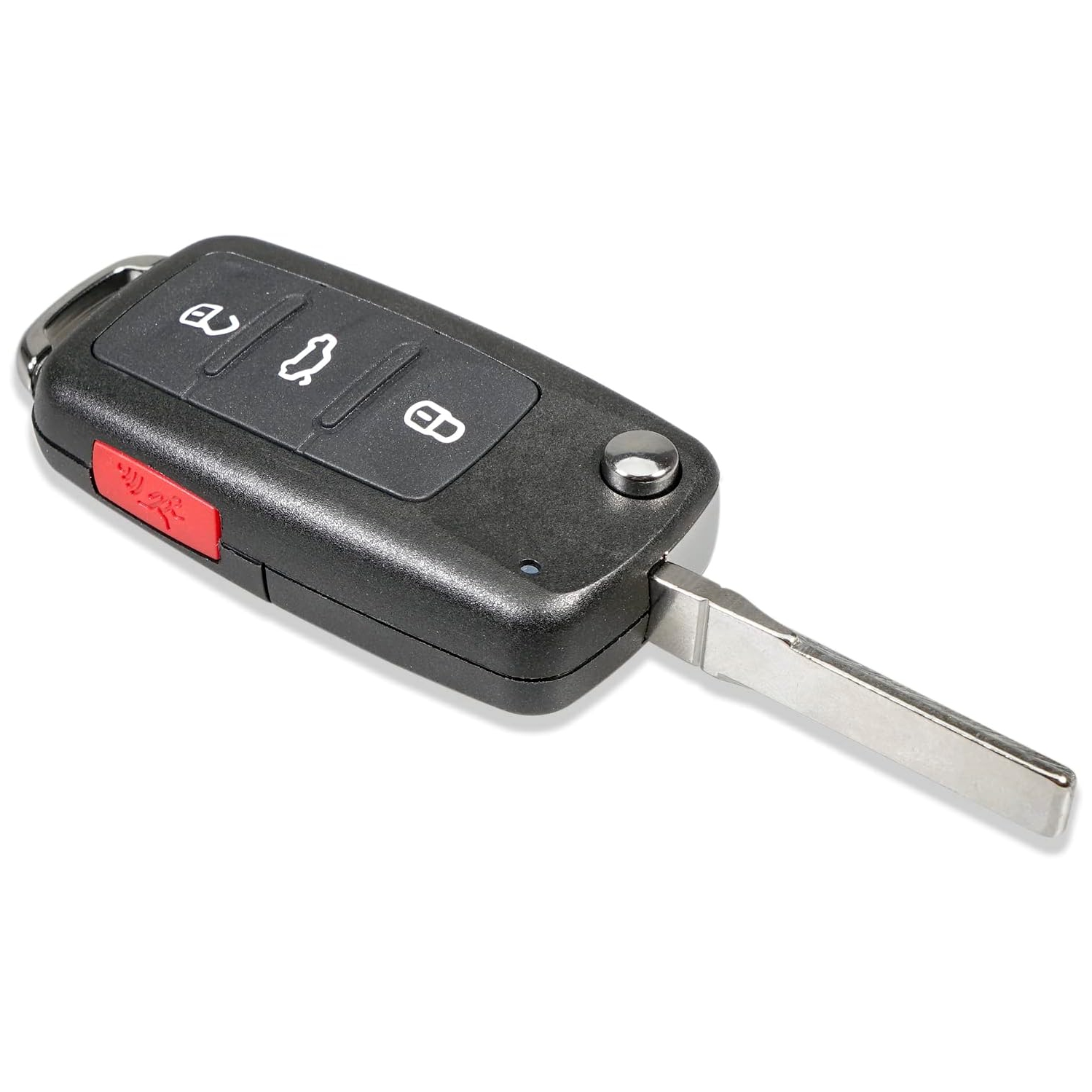 4 Buttons Replacement Replacement Keyless Entry Remote Car Key Fob Black for NBG010180T Volkswagen- Golf GTI