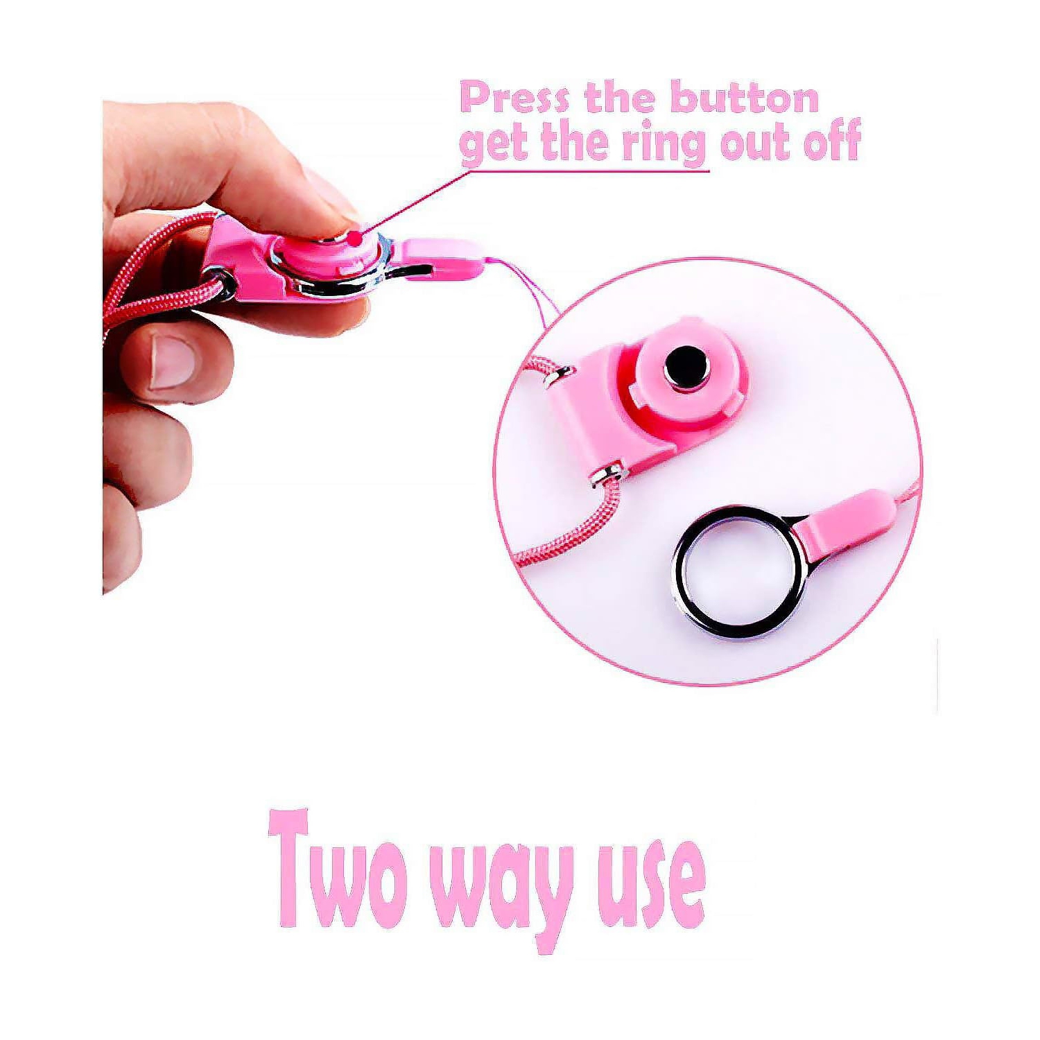 Paquet de 4 breloques pour cordon au cou pour téléphone cellulaire, corde pour collier en nylon de 14,6 po, cordon pour dragonne, porte-clés