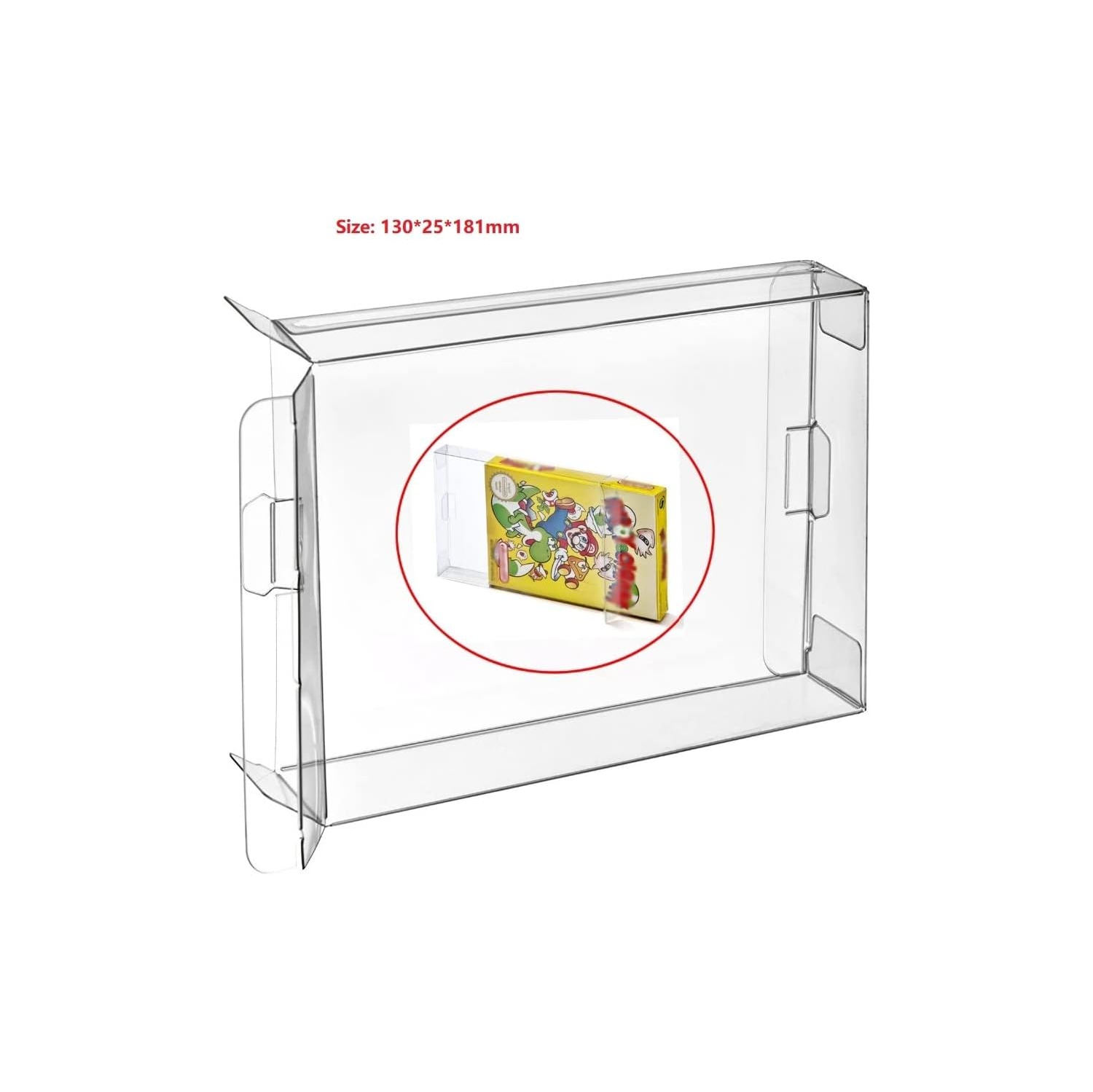 10Pcs Clear Box Case Sleeve CIB Protector for NES Games Cartridge Box