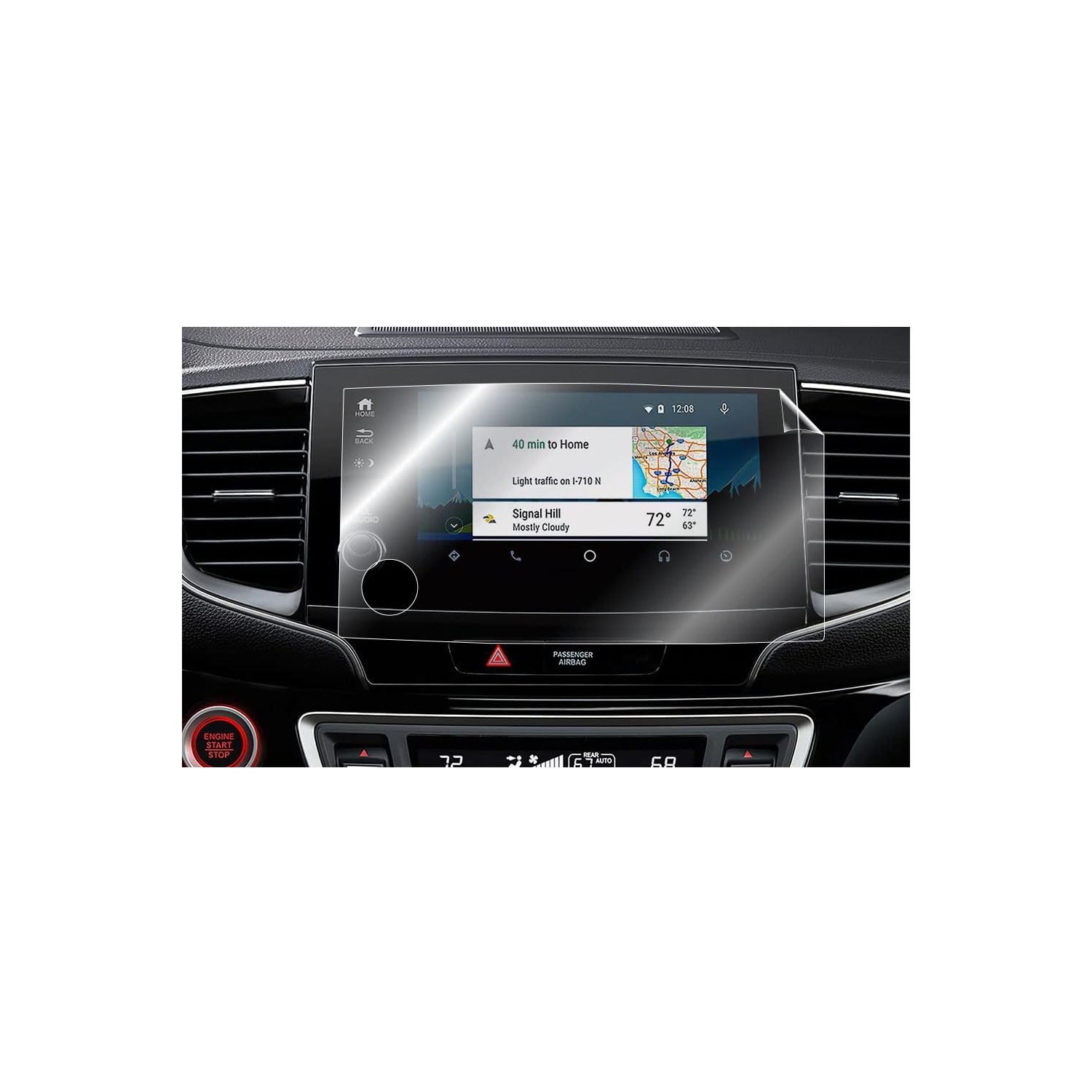 For Honda Pilot 2019-2021 8-Inch Console Touchscreen GPS Screen Protector Invisible Ultra HD Clear Film Anti