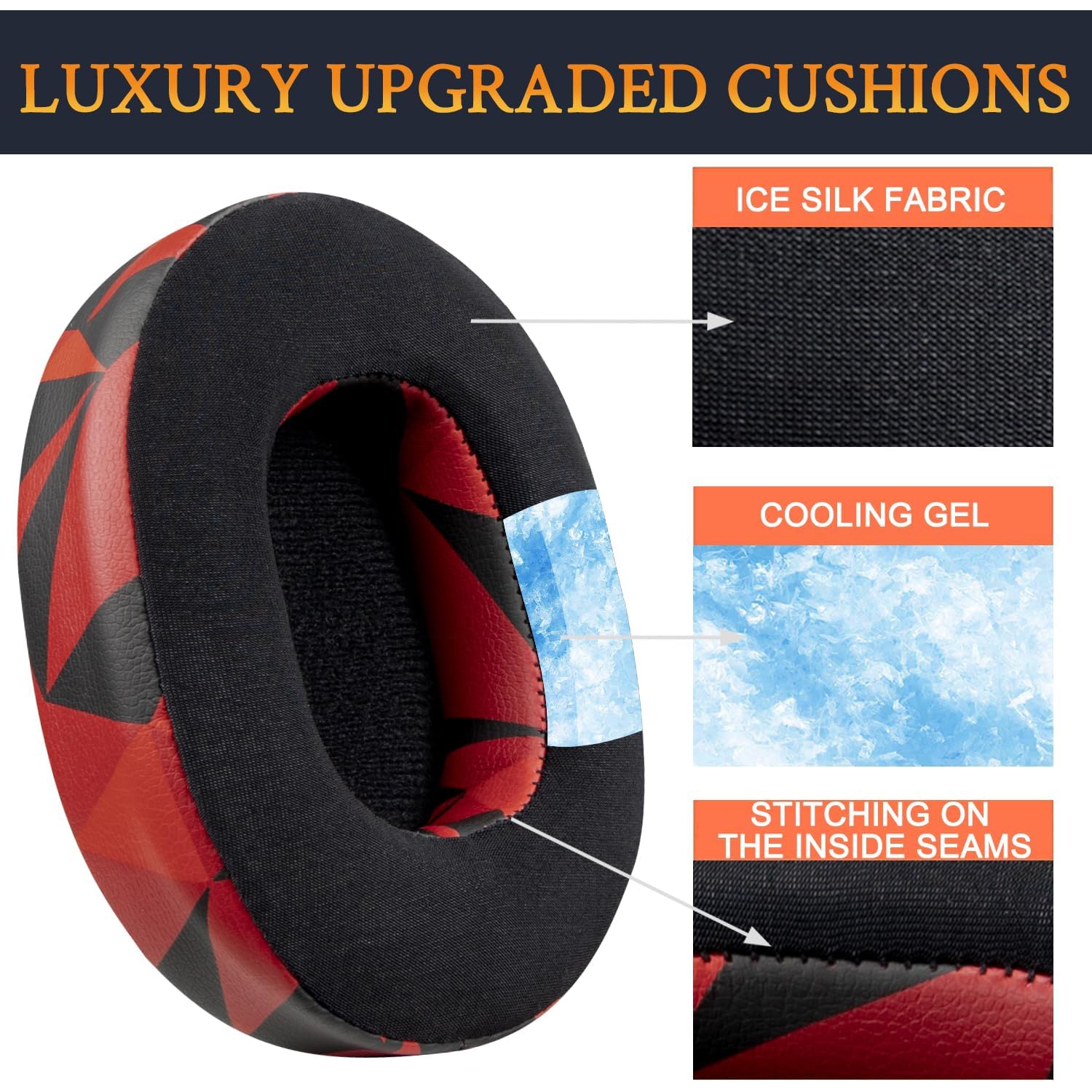 Cooling-Gel Earpads Cushions Replacement for Skullcandy Hesh 3/ANC/Evo & Crusher /ANC/Evo & Venue ANC