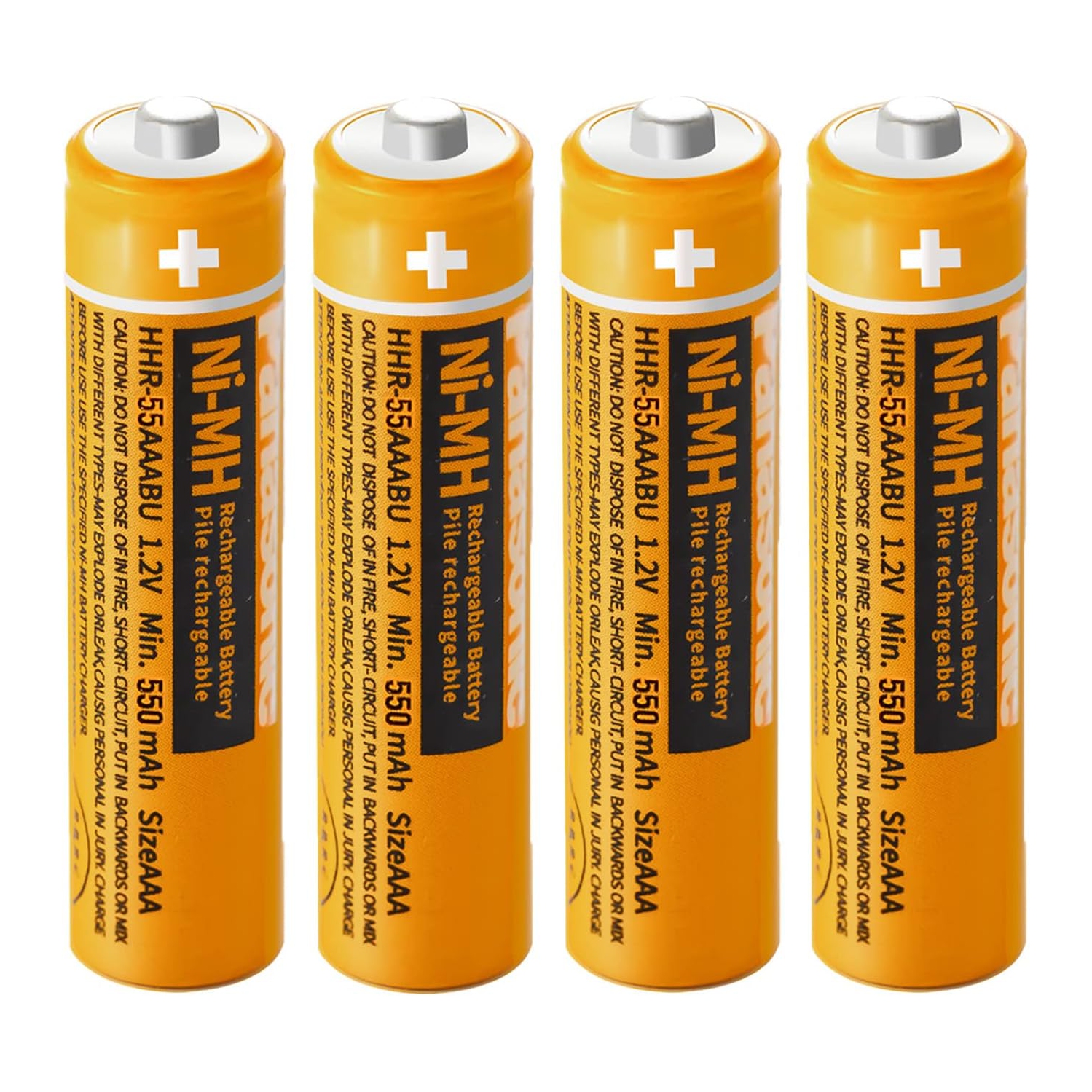 4 Packs HHR-55AAABU NI-MH AAA Rechargeable Cordless Phones y, 1.2V 550mah Replacement ies Compatible