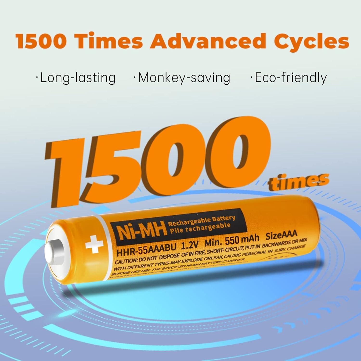 4 Packs HHR-55AAABU NI-MH AAA Rechargeable Cordless Phones y, 1.2V 550mah Replacement ies Compatible