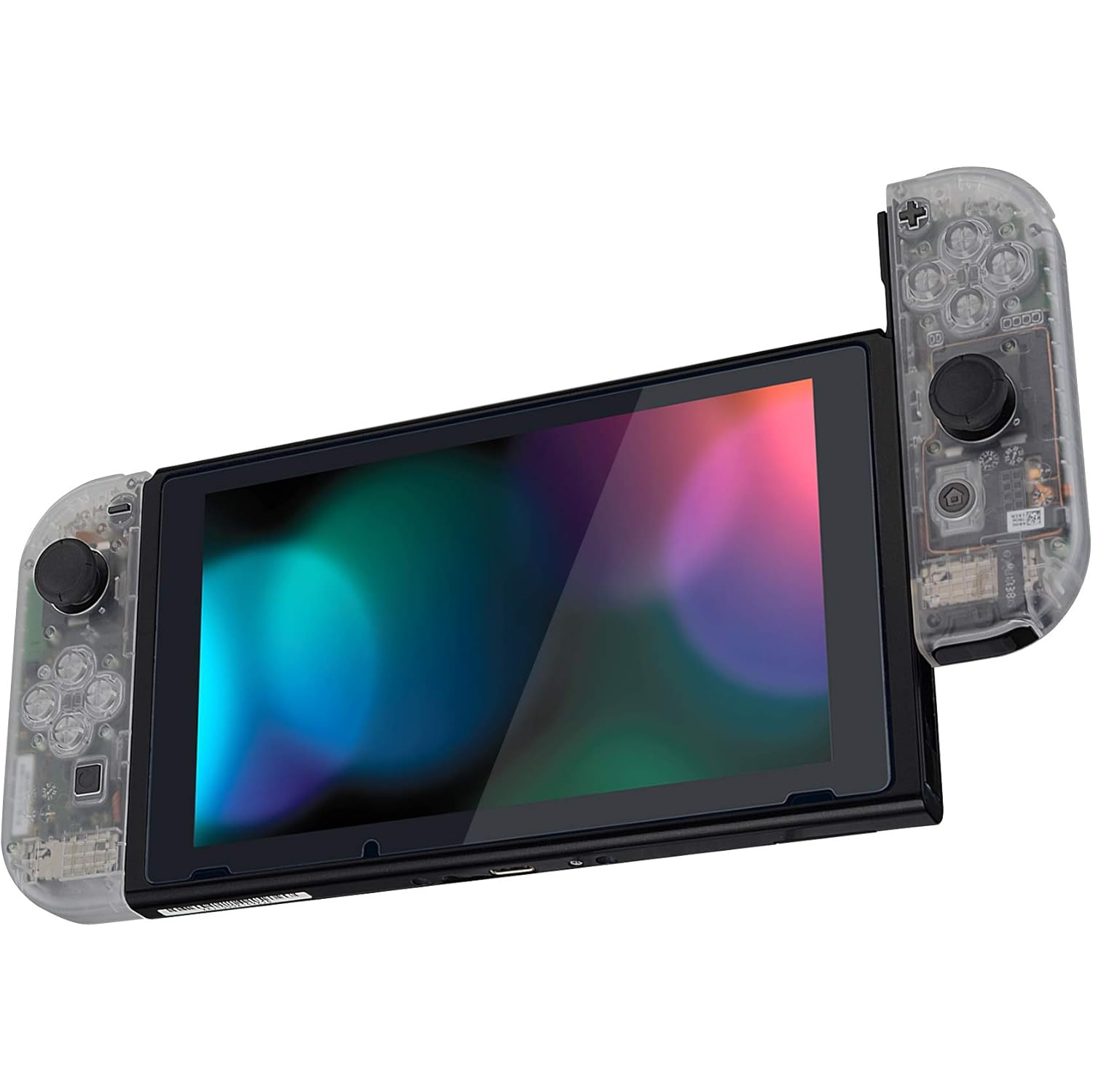 Boîtier de manette Joycon transparent avec boutons de réglage complet, boîtier de remplacement pour soi-même