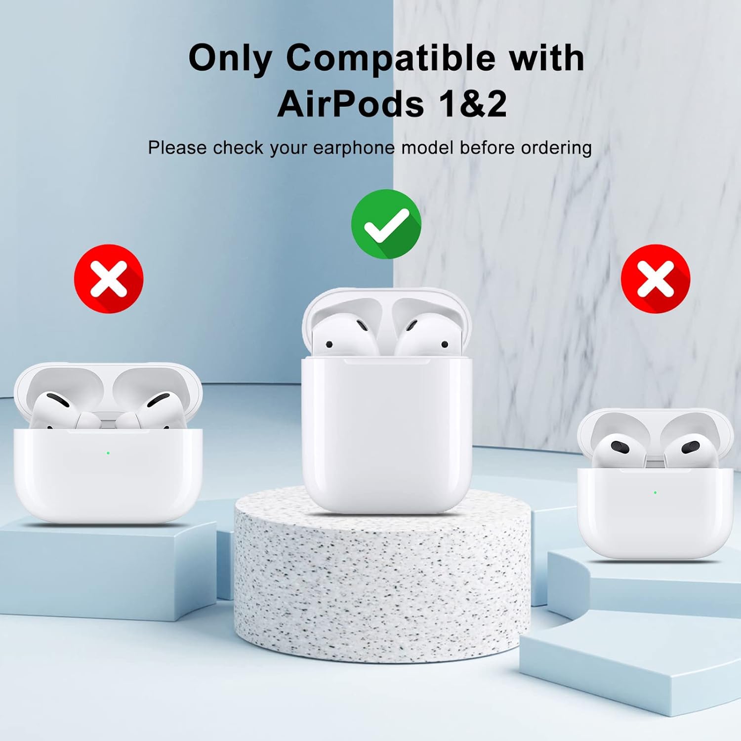 Compatible avec l'étui pour AirPods, l'étui en silicone souple avec motif de coeur doré pour AirPods de 2 et 1e génération