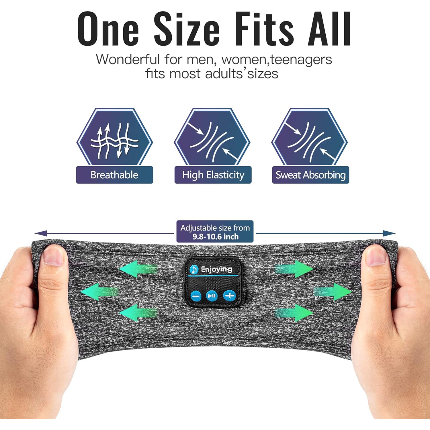 Sleep Headphones Bluetooth Sports Head, Sports Head Headphones with Ultra-Thin HD Stereo