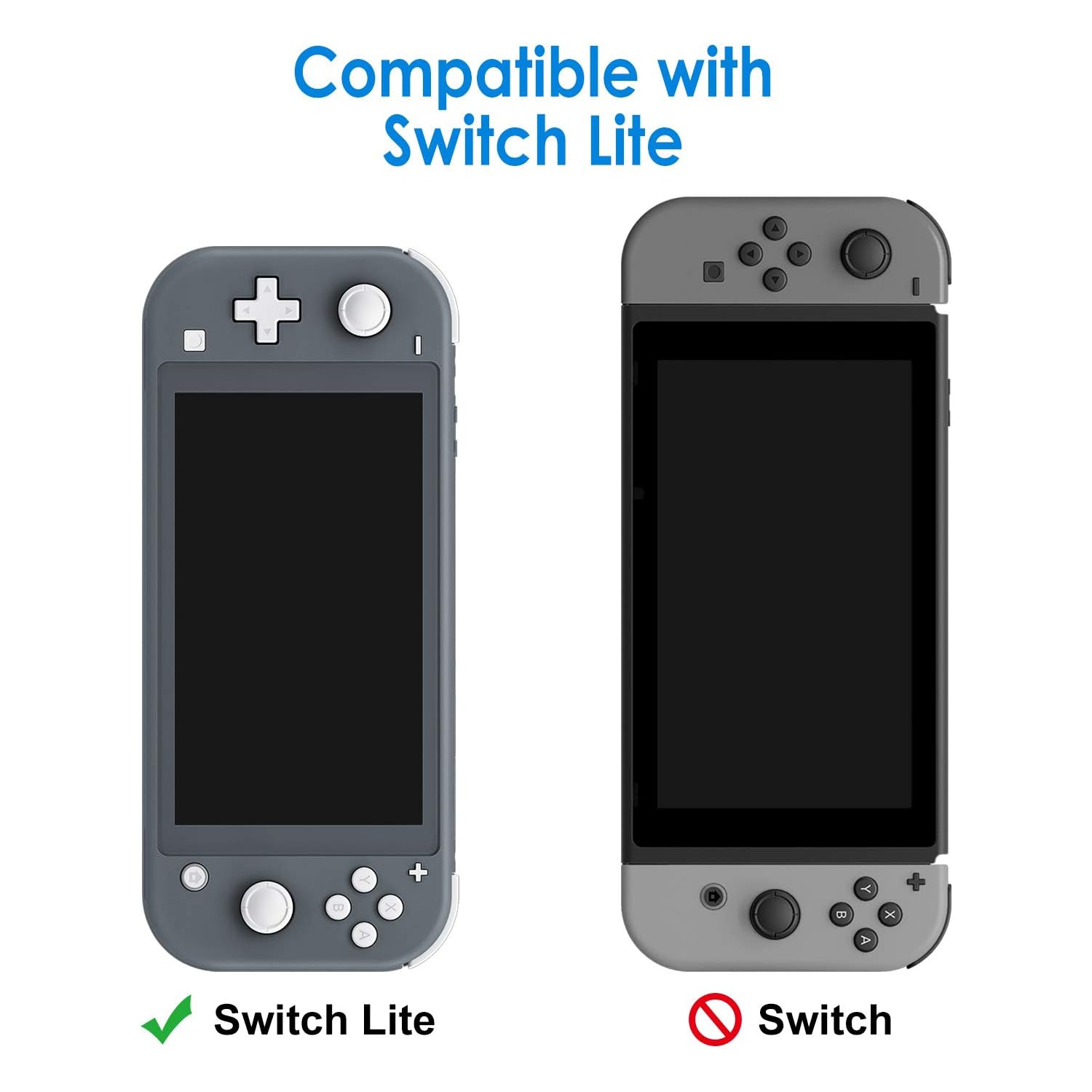 Protective Case for Nintendo Switch Lite 2019, Grip Cover with Shock-Absorption and Anti-Scratch Design
