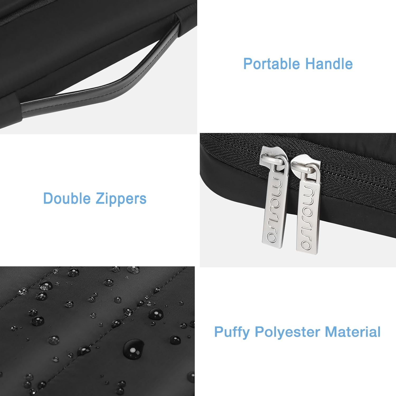 360 Protective Puffy Laptop Sleeve 13-13.3 inch for Women Men, Carrying Case Compatible with MacBook Air 13,