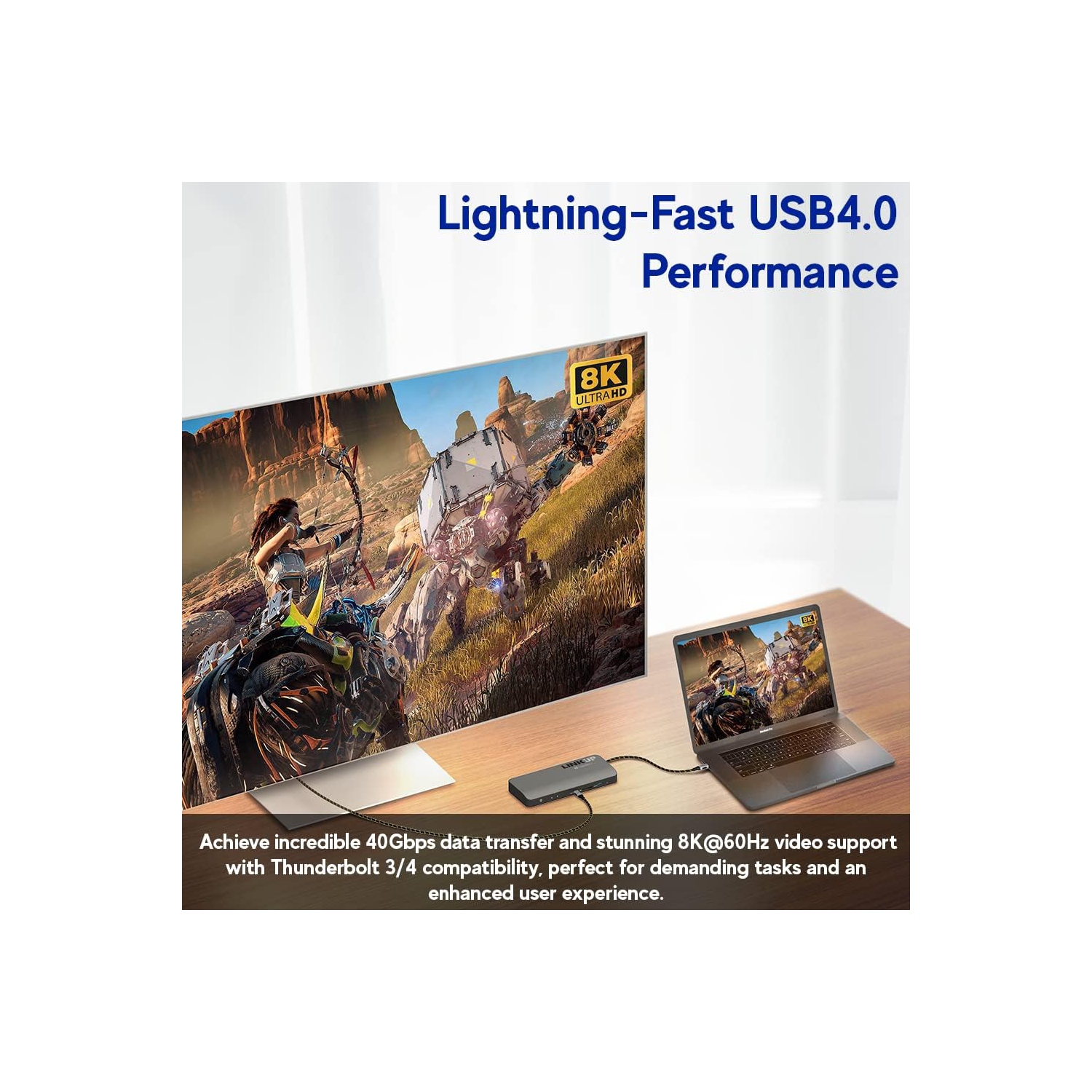 - USB 4.0 240W 40Gbps Type-C Thunderbolt 4 Cable [1.8m] 8K@60hz Video Super-Fast Data Charging Durable Sleeved