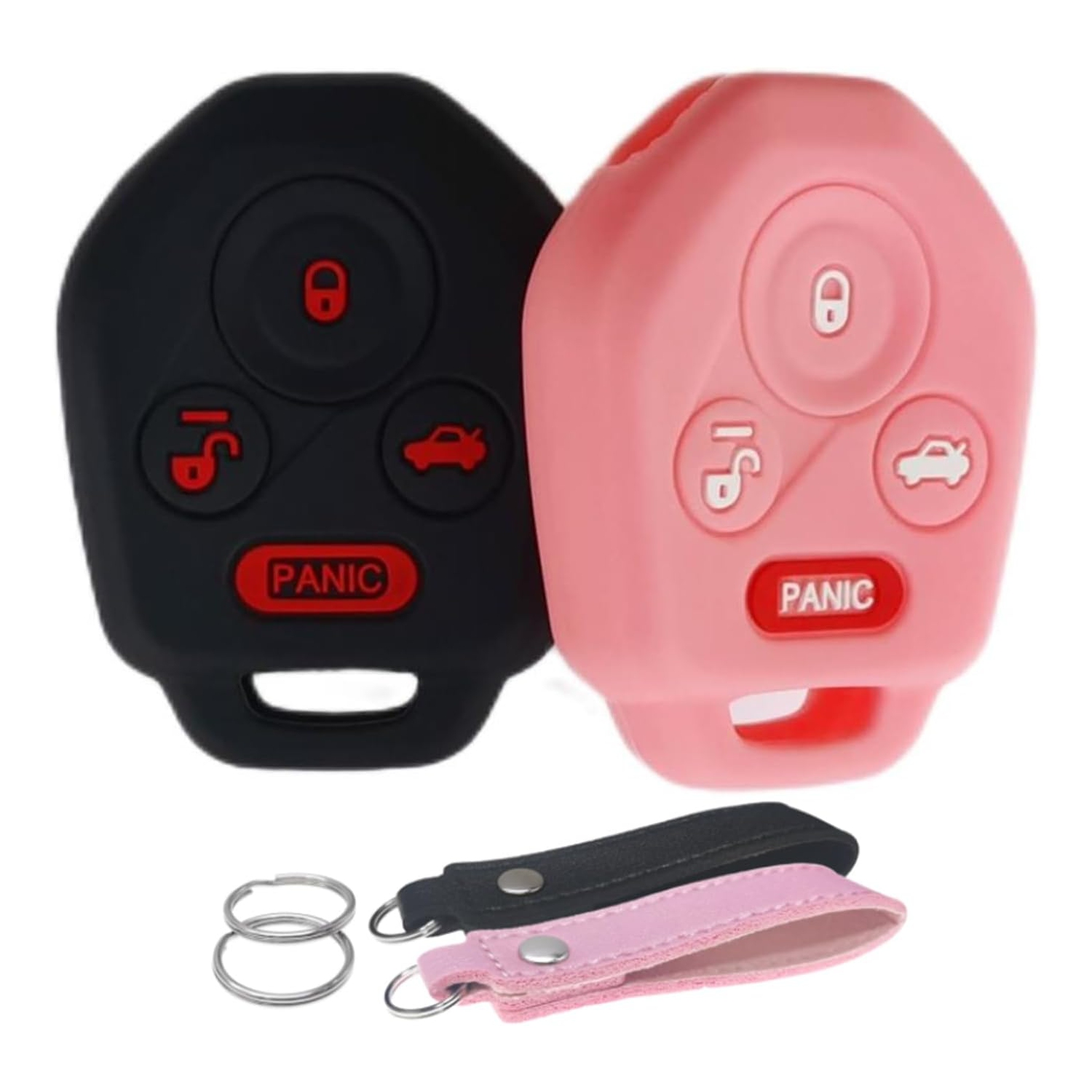 Couvercle de porte-clés en silicone Protecteur d'étui sans clé compatible avec Subaru Crosstrek Forester Impreza Legacy