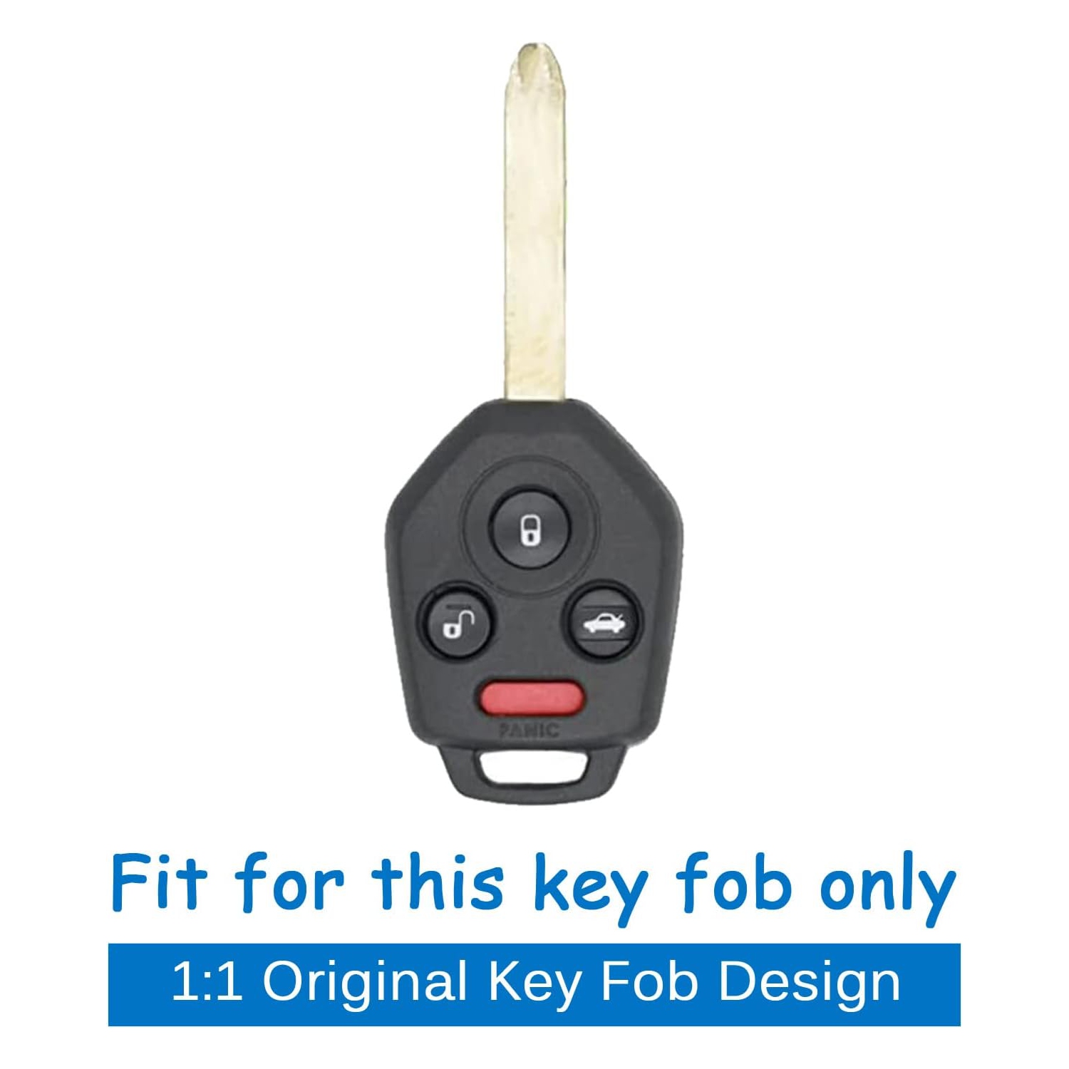 Couvercle de porte-clés en silicone Protecteur d'étui sans clé compatible avec Subaru Crosstrek Forester Impreza Legacy