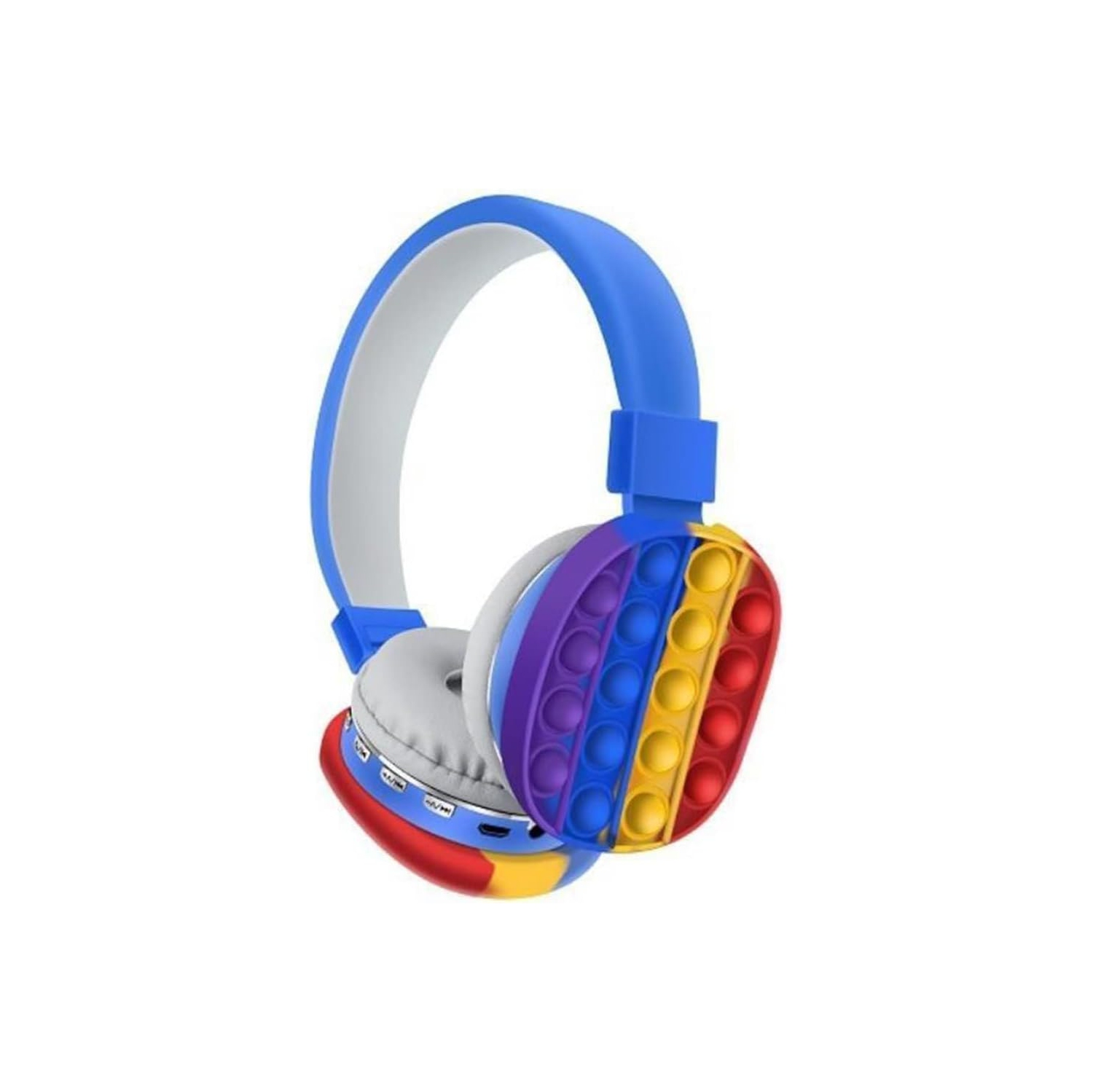 or Wired 5.2 Rechargeable Over The Ear Headphones with Silicone Fidget Pop Bubbles rophone, Powerful